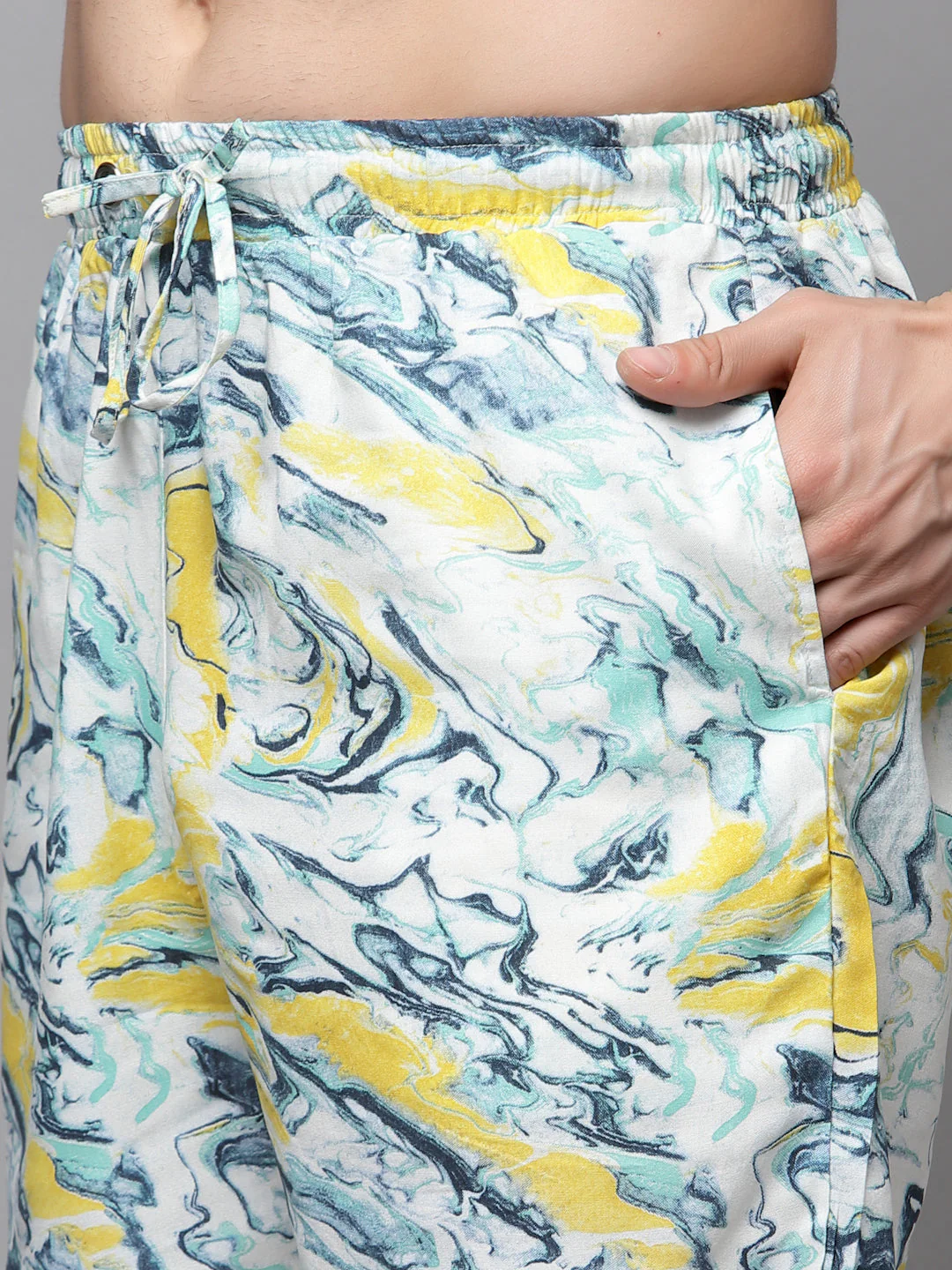 Men Printed Half Sleeve Co-ord Set - Image 7