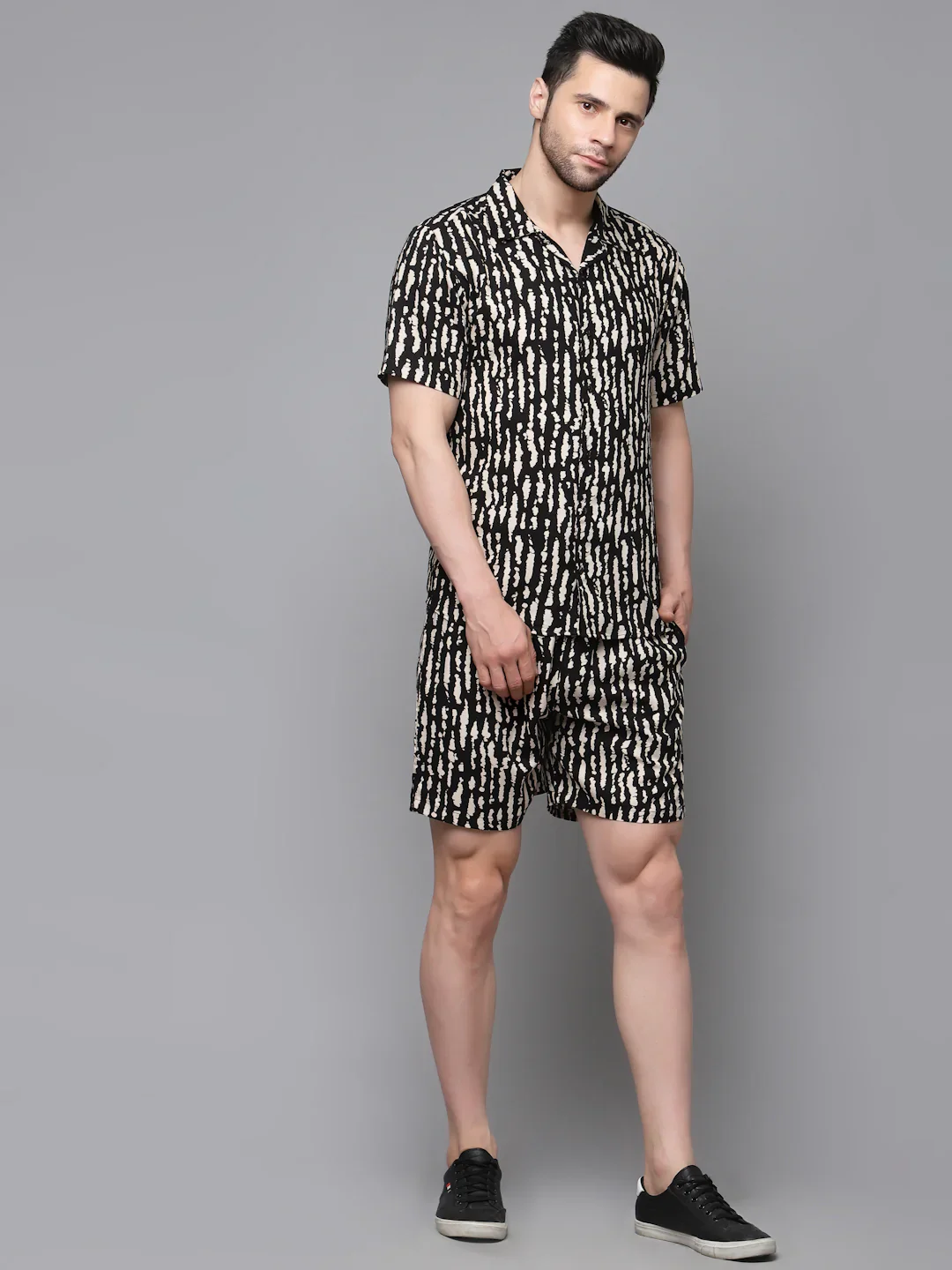 Men Printed Half Sleeve Co-ord Set