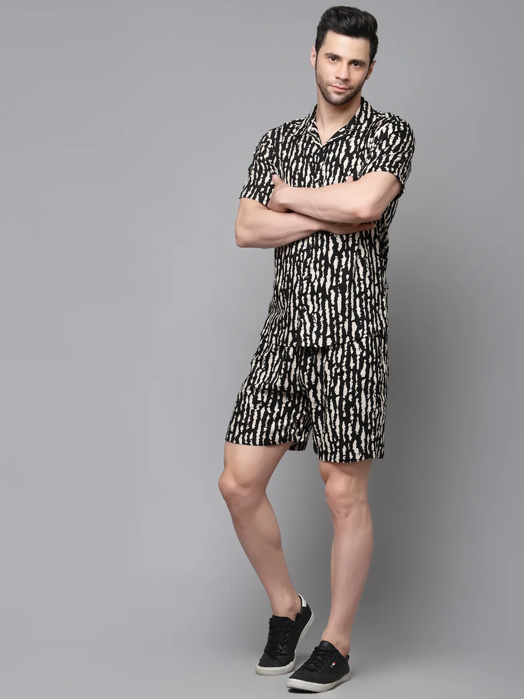 Men Printed Half Sleeve Co-ord Set - Image 5