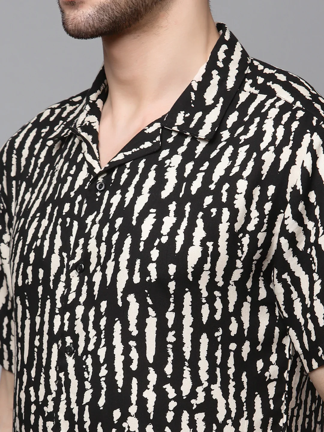 Men Printed Half Sleeve Co-ord Set - Image 7