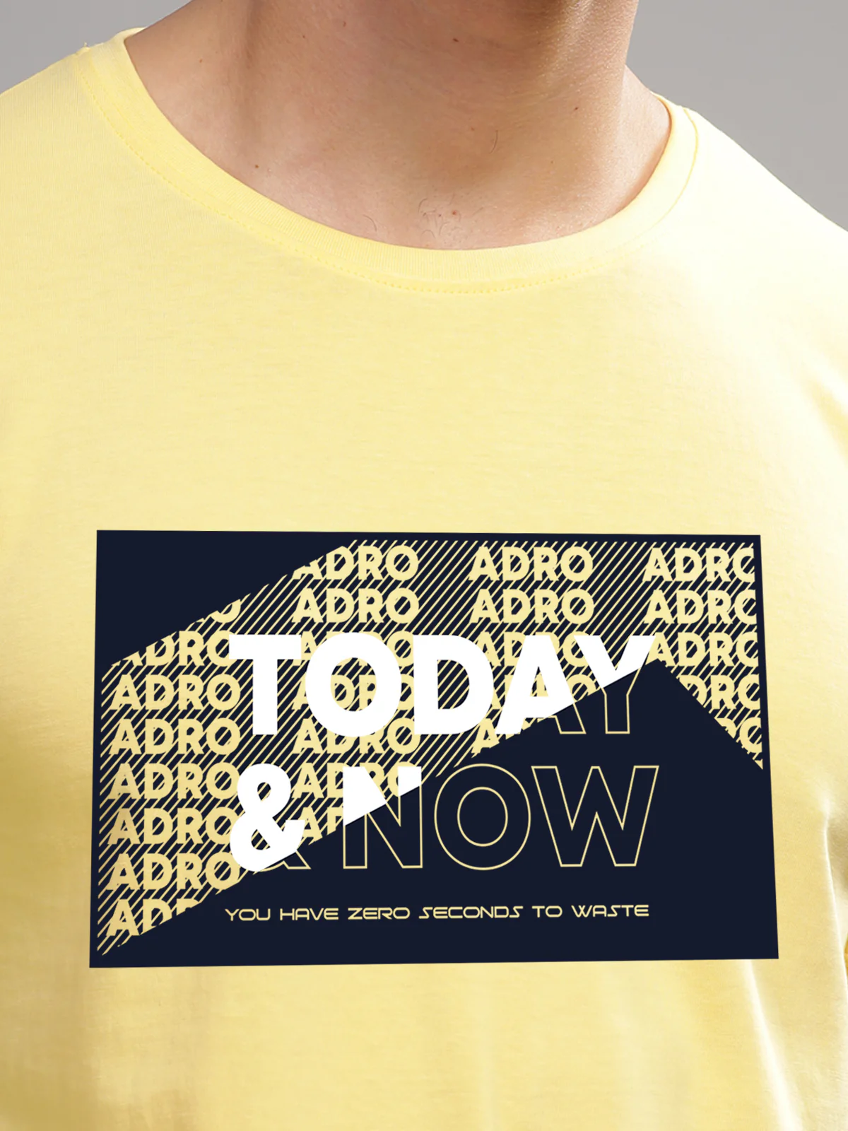 Men Printed Yellow T Shirt - Image 3