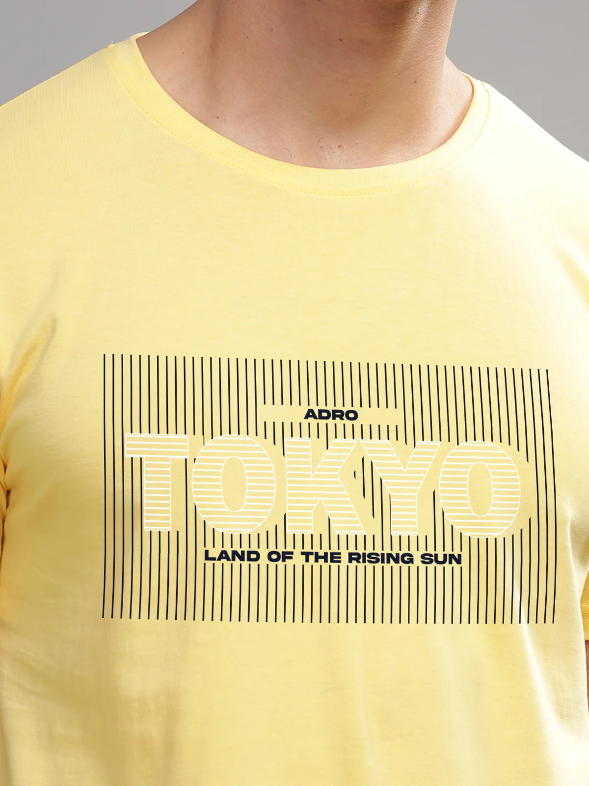 Men Printed Yellow T Shirt - Image 3