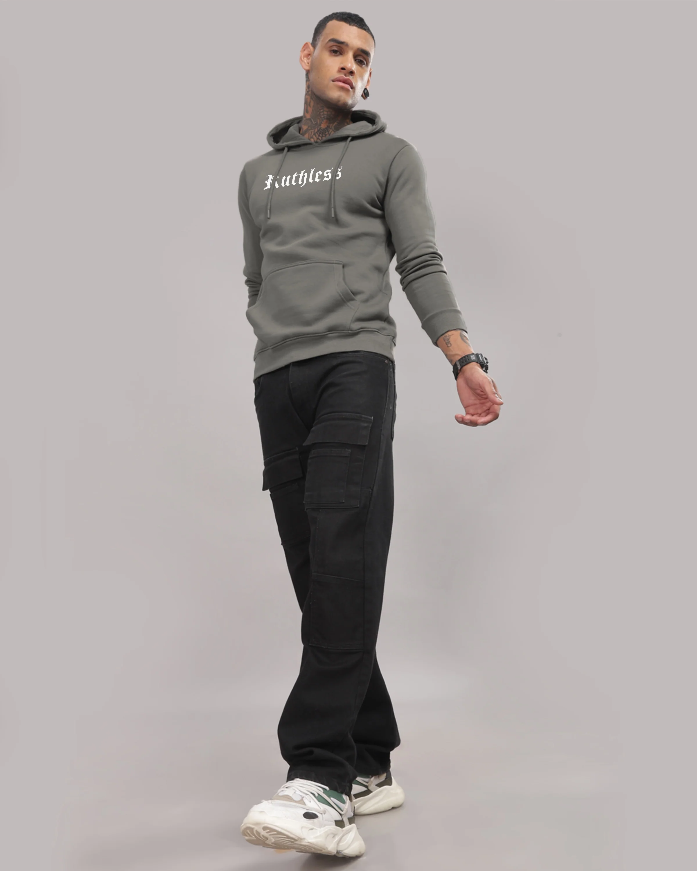 Men Printed Lilac T Shirt - Image 5