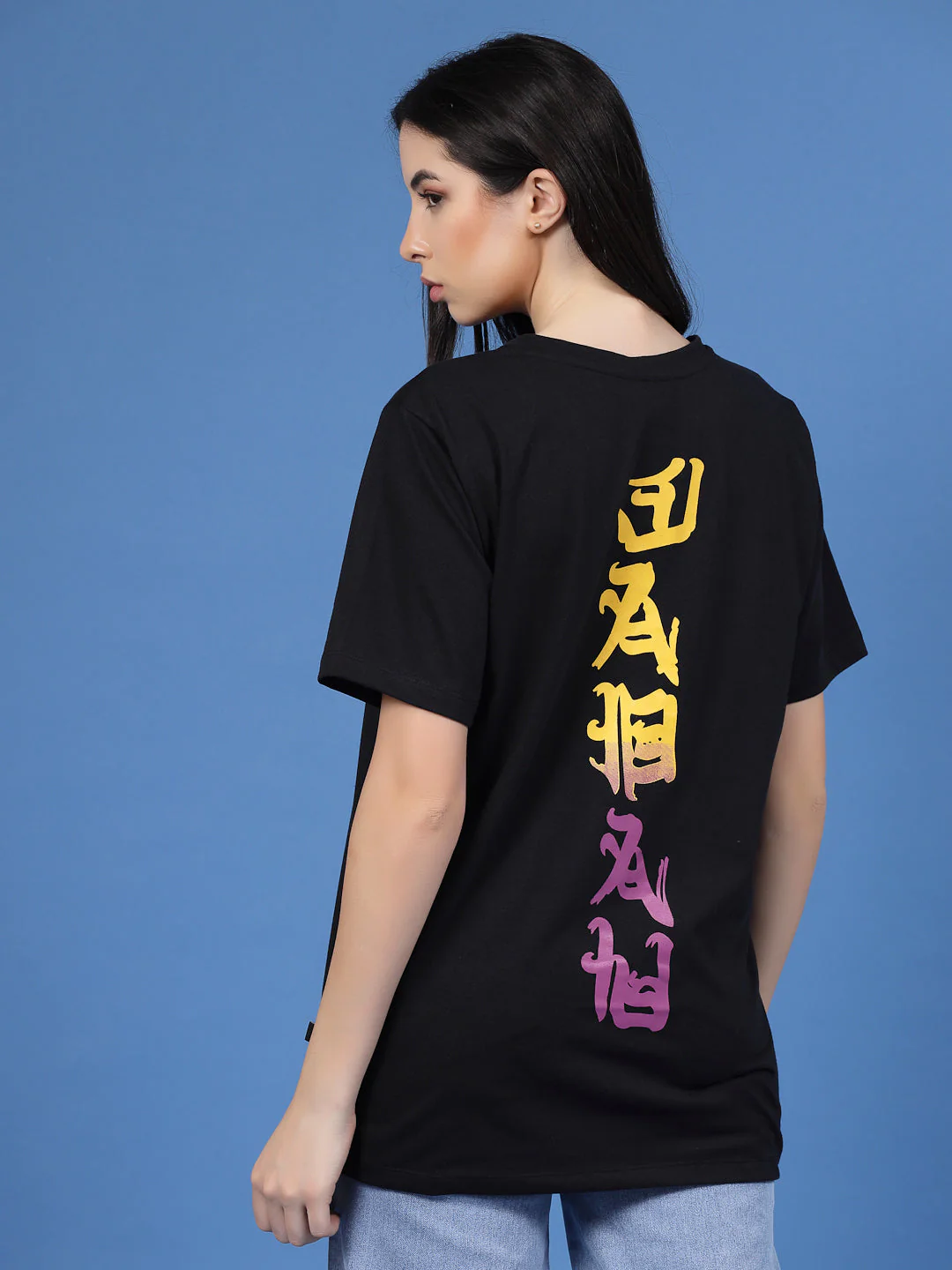 Unisex Printed Oversized Half Sleeves Round Neck Cotton Tees - Image 5