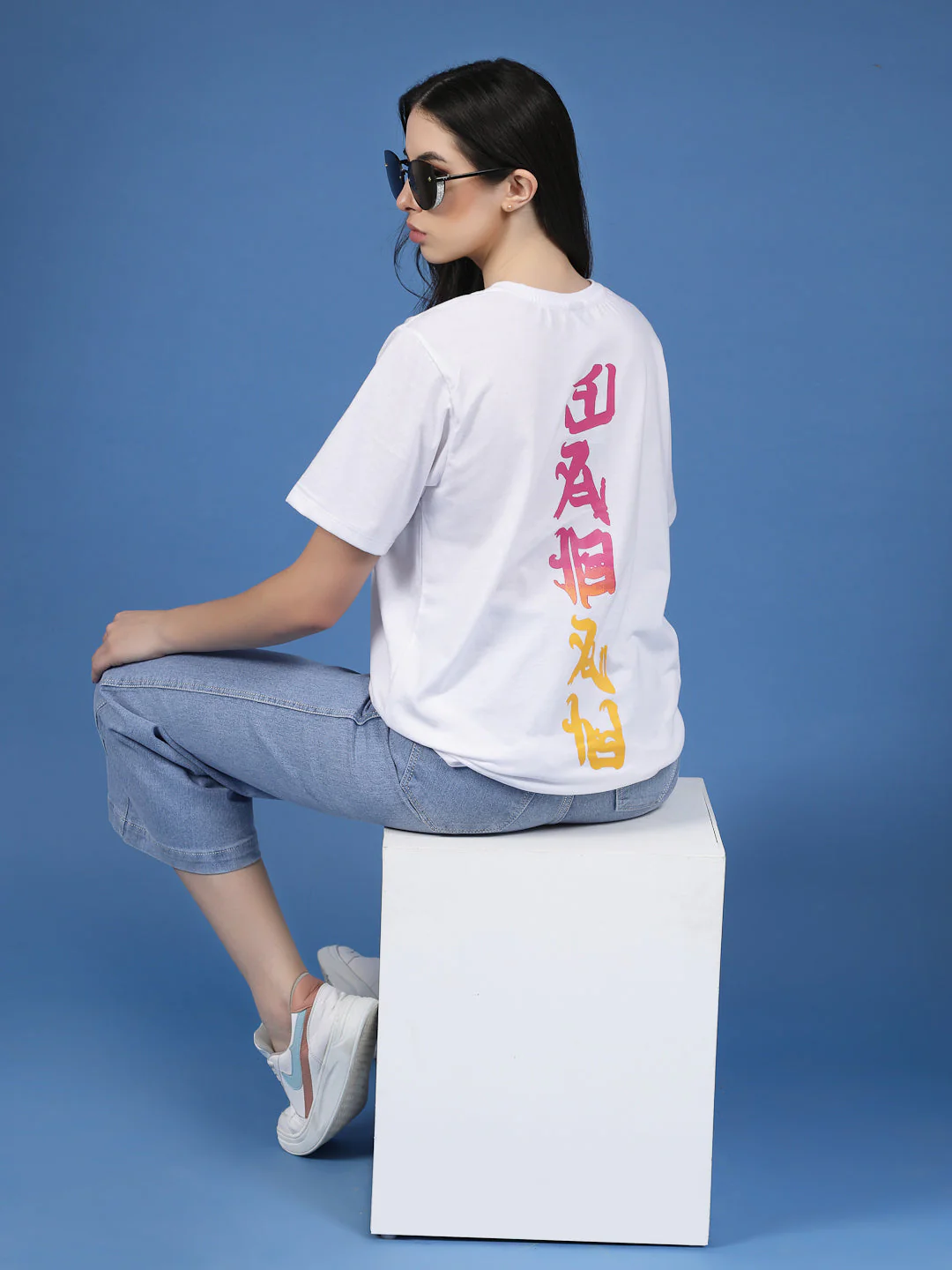 Men Printed Oversized Half Sleeves Round Neck Cotton Tees - Image 5