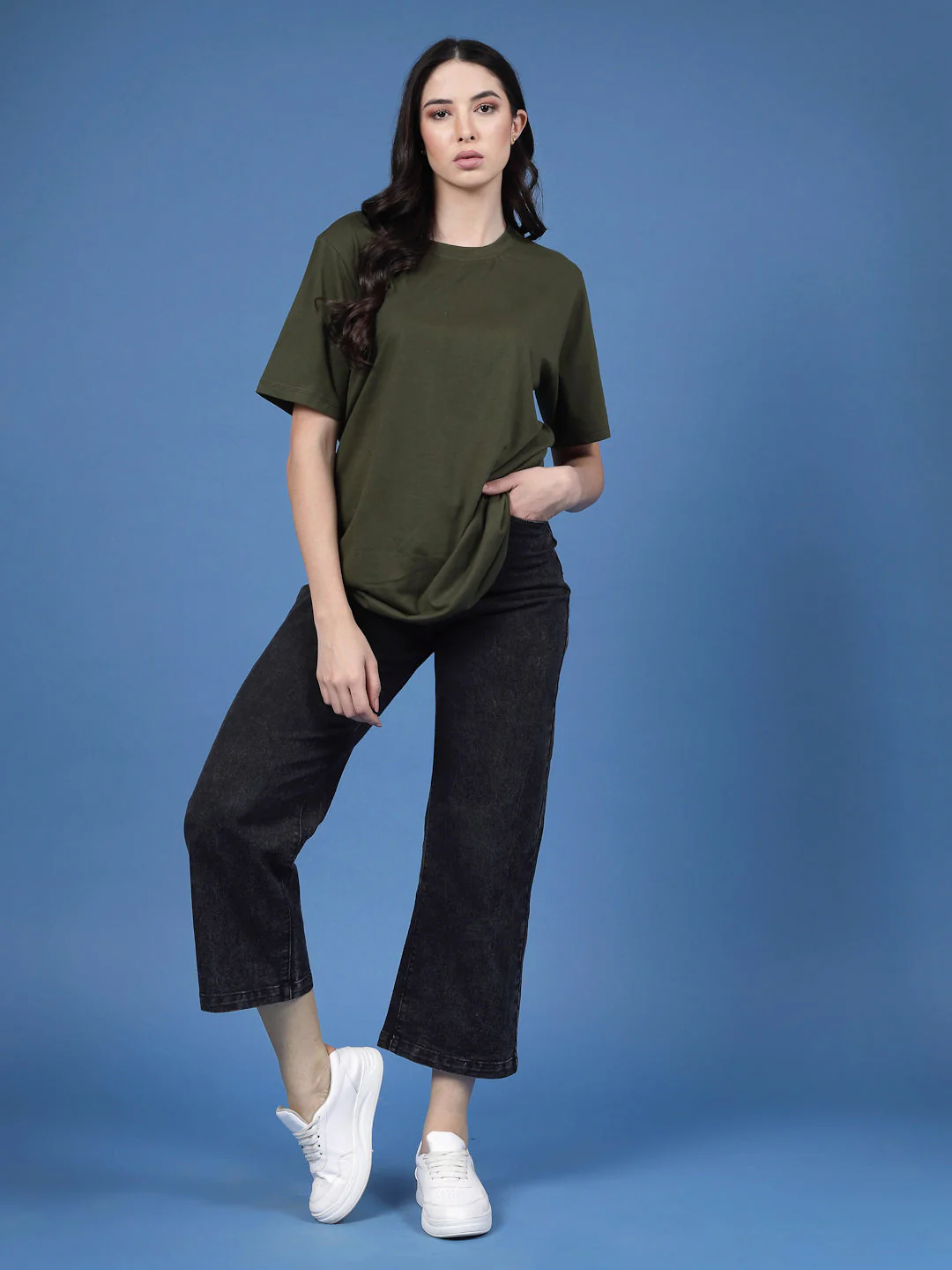 Men Printed Oversized Half Sleeves Round Neck Cotton Tees - Image 2