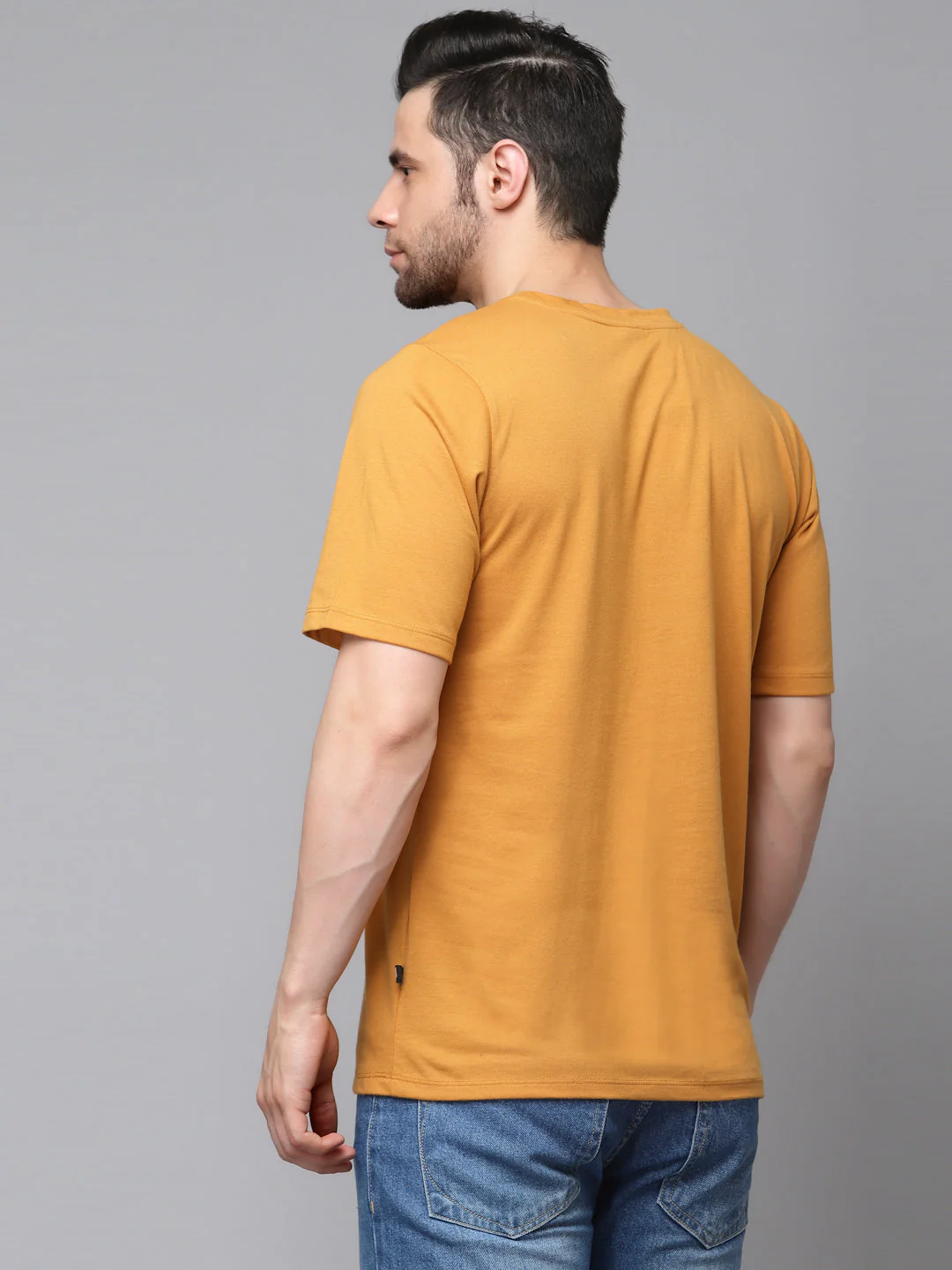 Men Printed Oversized Half Sleeves Round Neck Cotton T-Shirt - Image 2