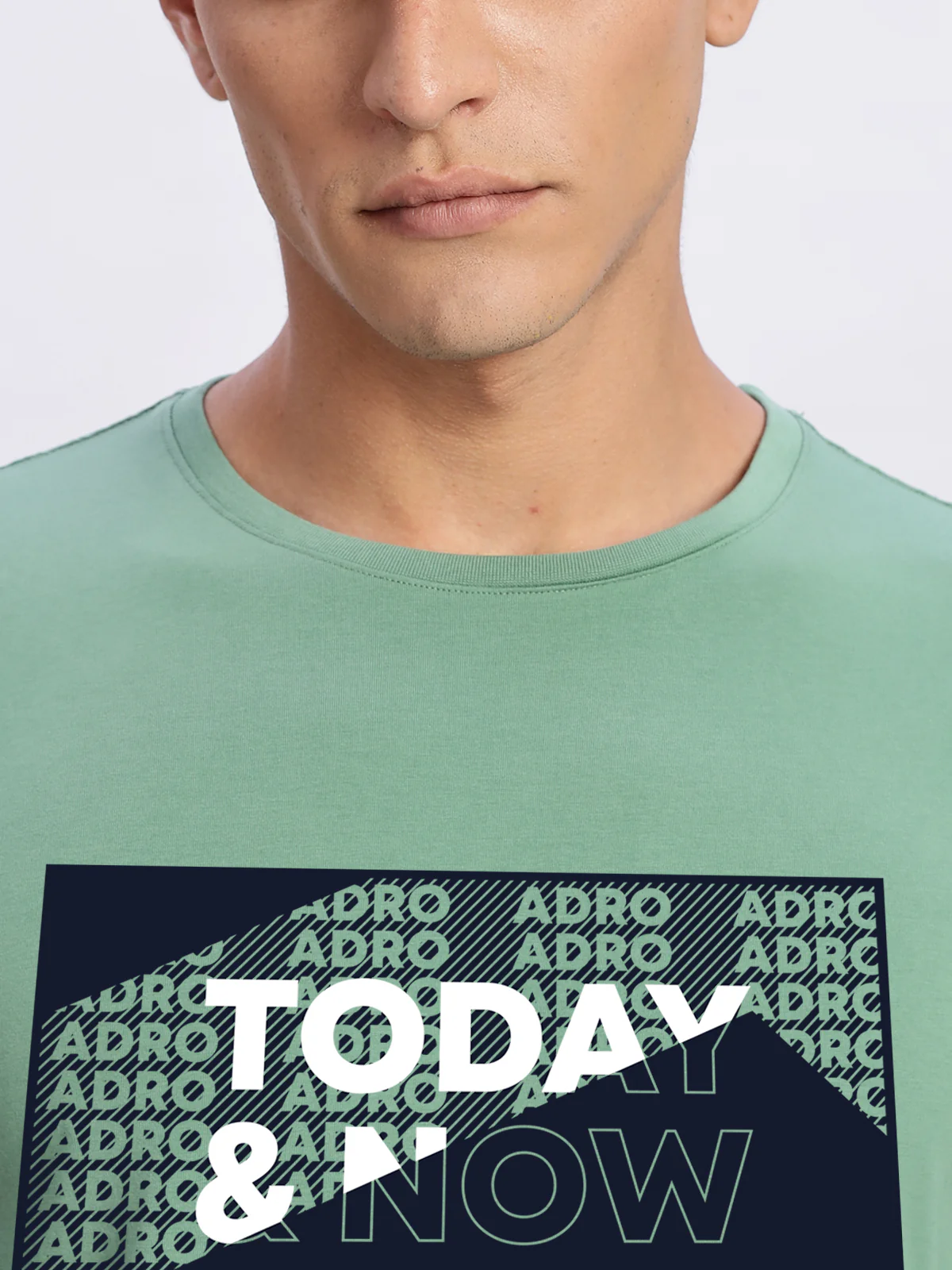 Men Printed Green T-Shirt - Image 2