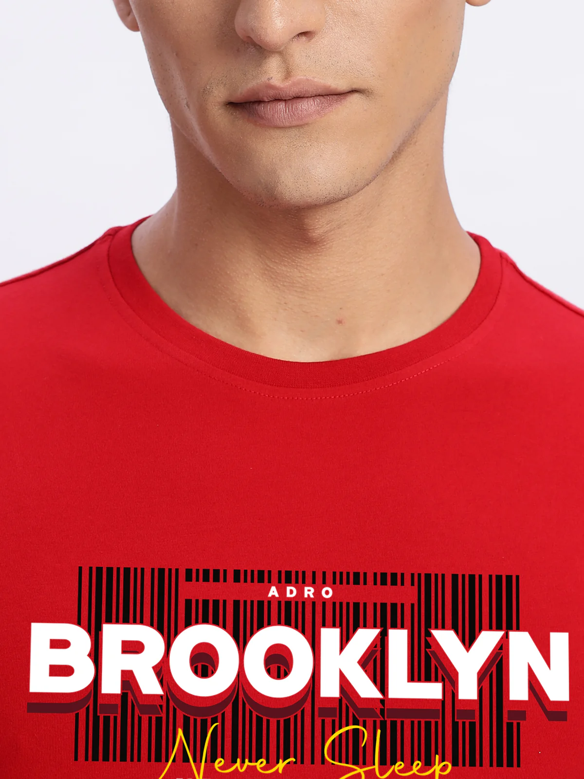 Men Printed Red T Shirt - Image 2