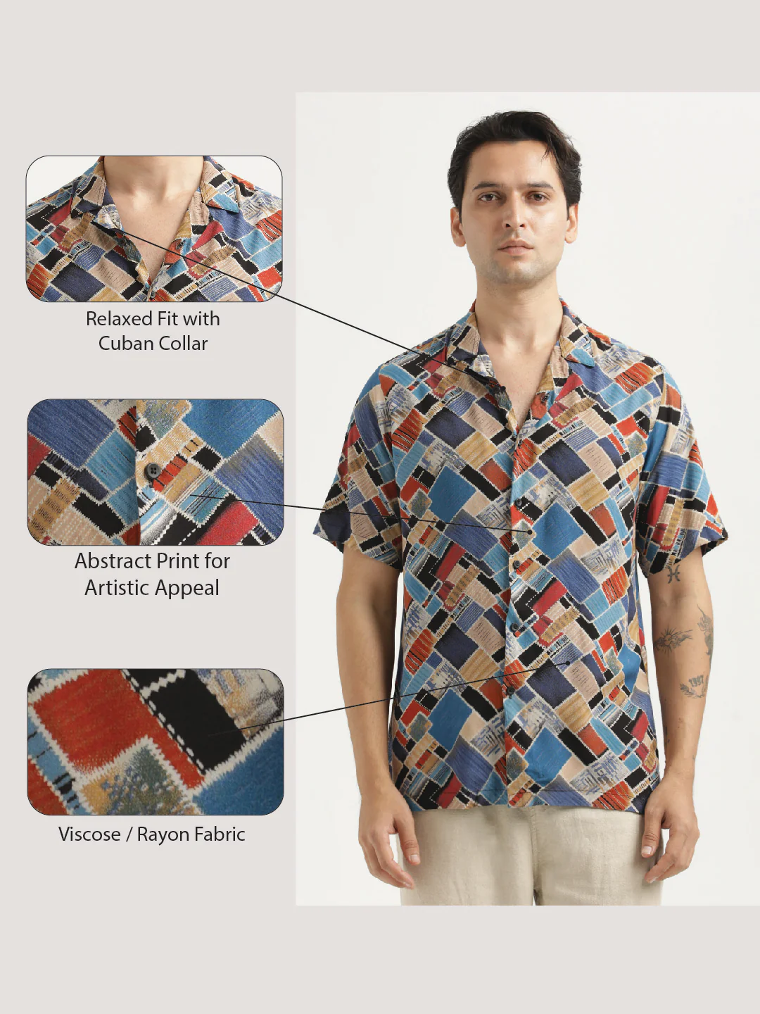 Men Printed Resort Shirt - Image 2