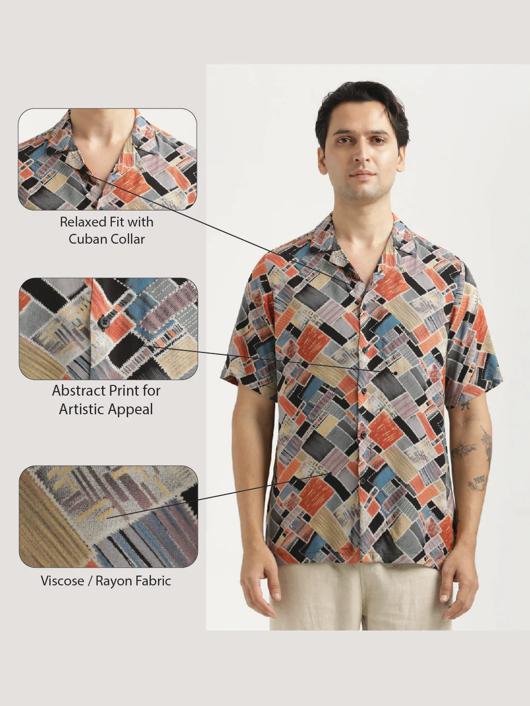 Men Printed Resort Shirt - Image 2