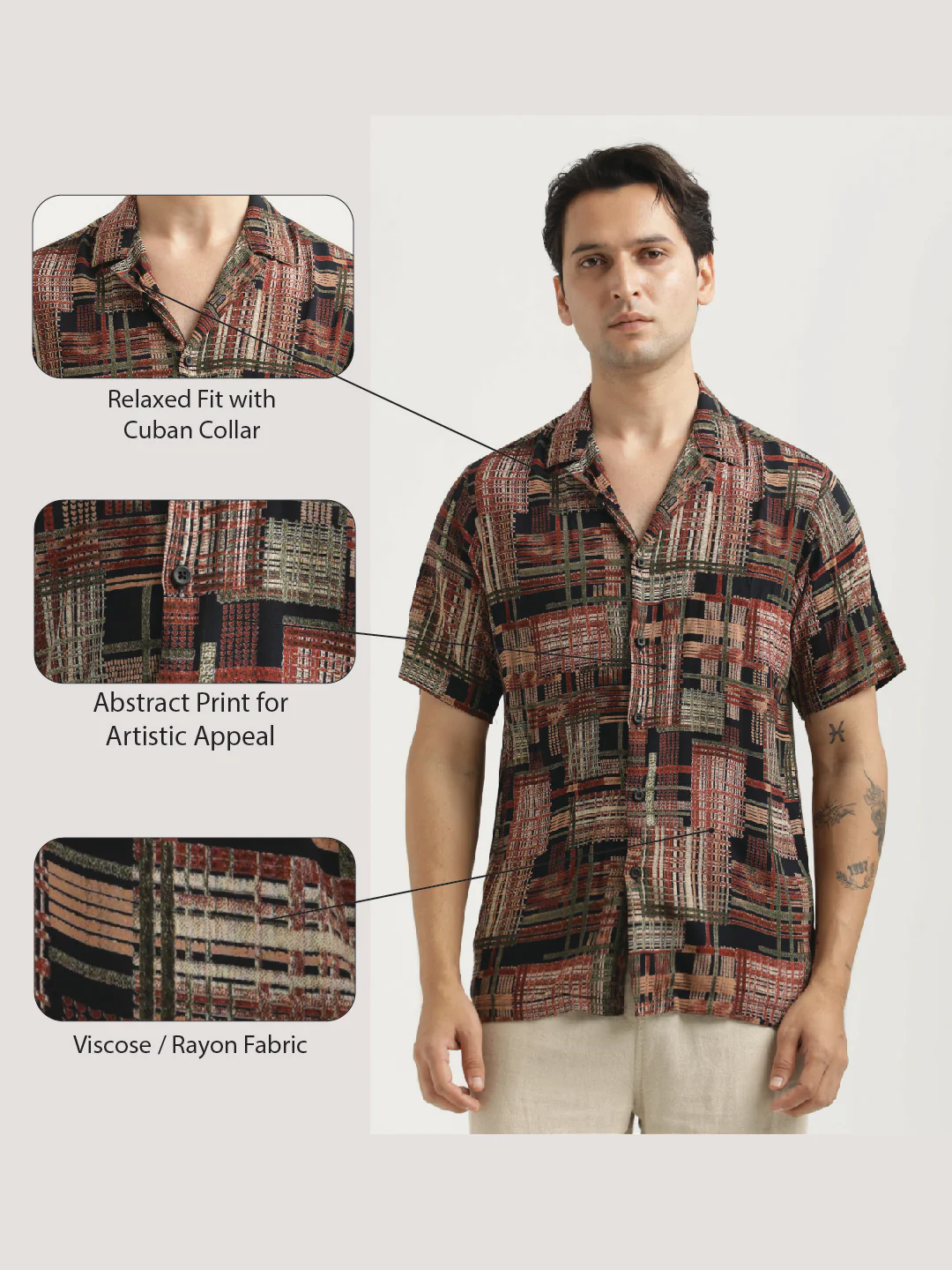 Men Printed Resort Shirt - Image 2