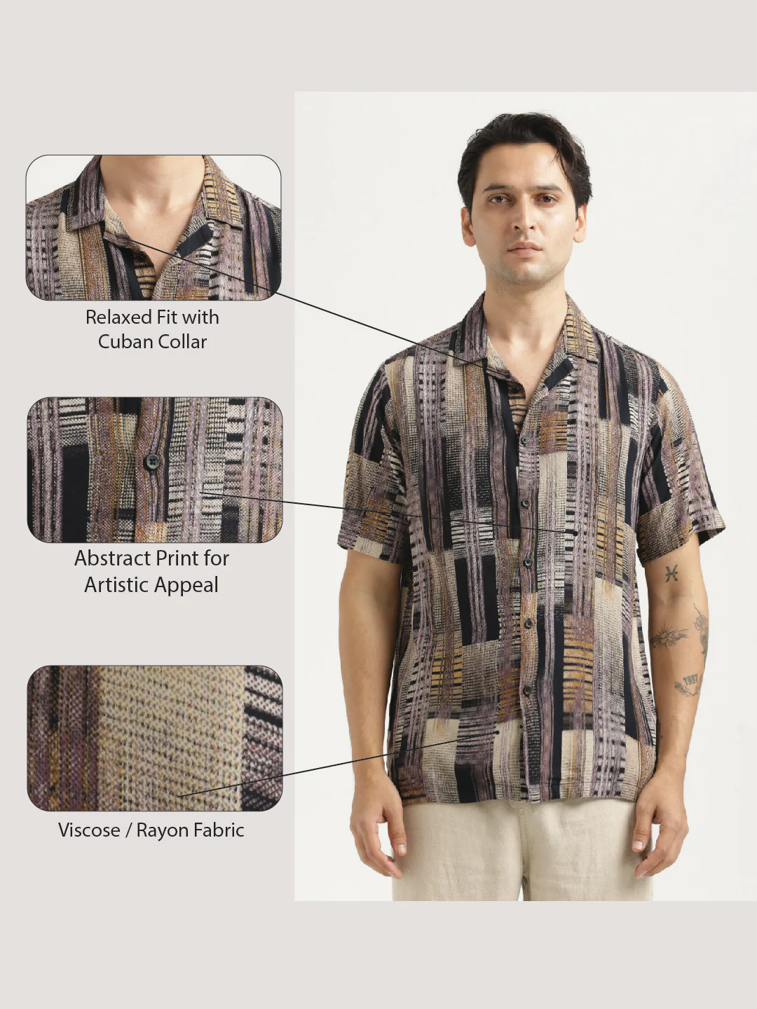 Men Printed Resort Shirt - Image 2