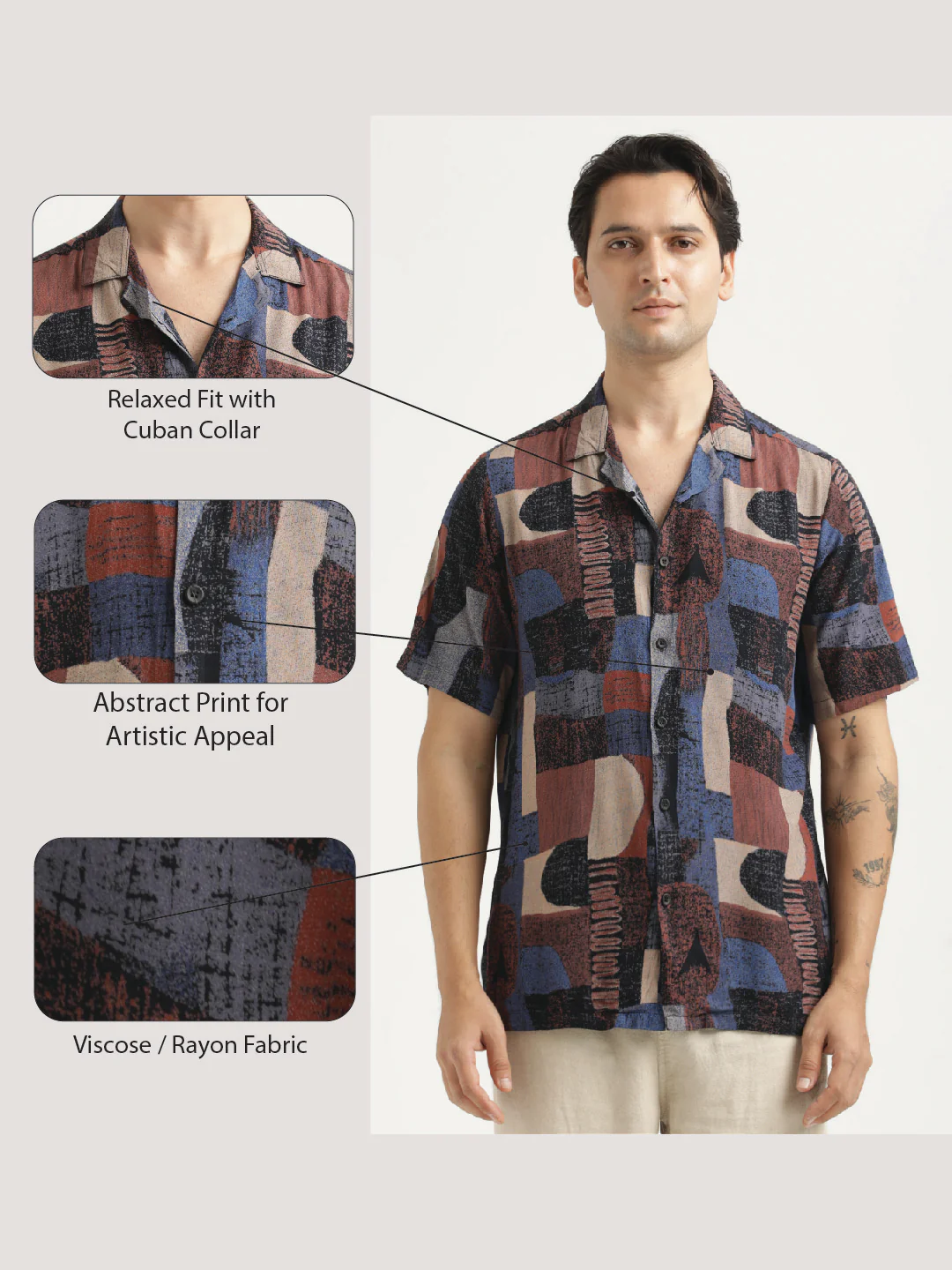Men Printed Resort Shirt - Image 2