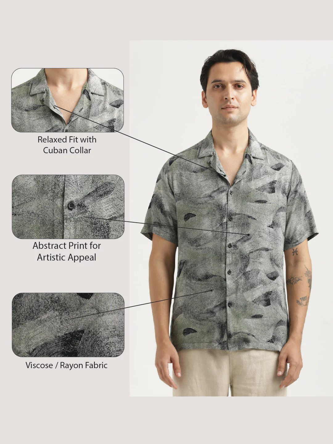 Men Printed Resort Shirt - Image 2