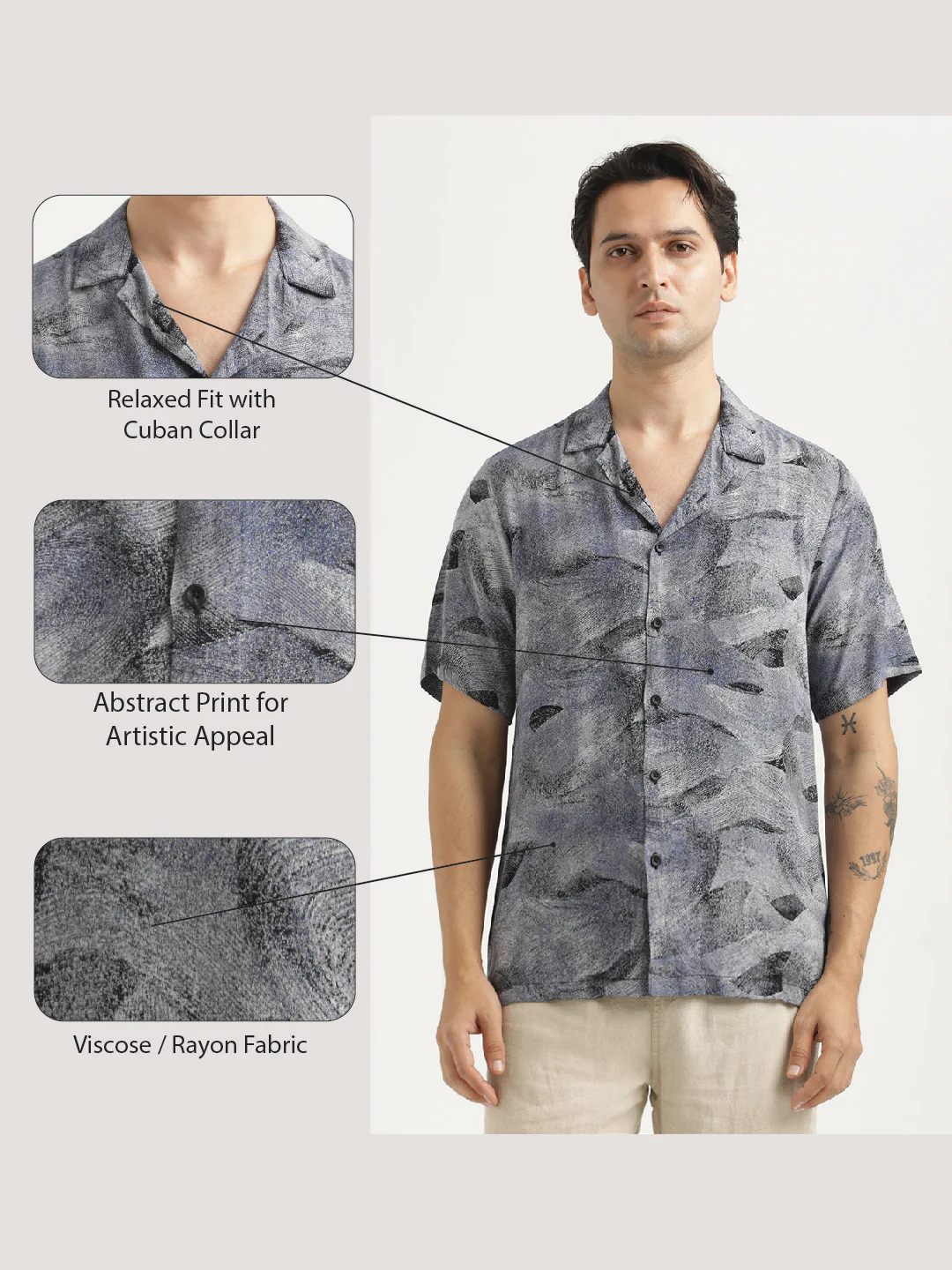 Men Printed Resort Shirt - Image 2