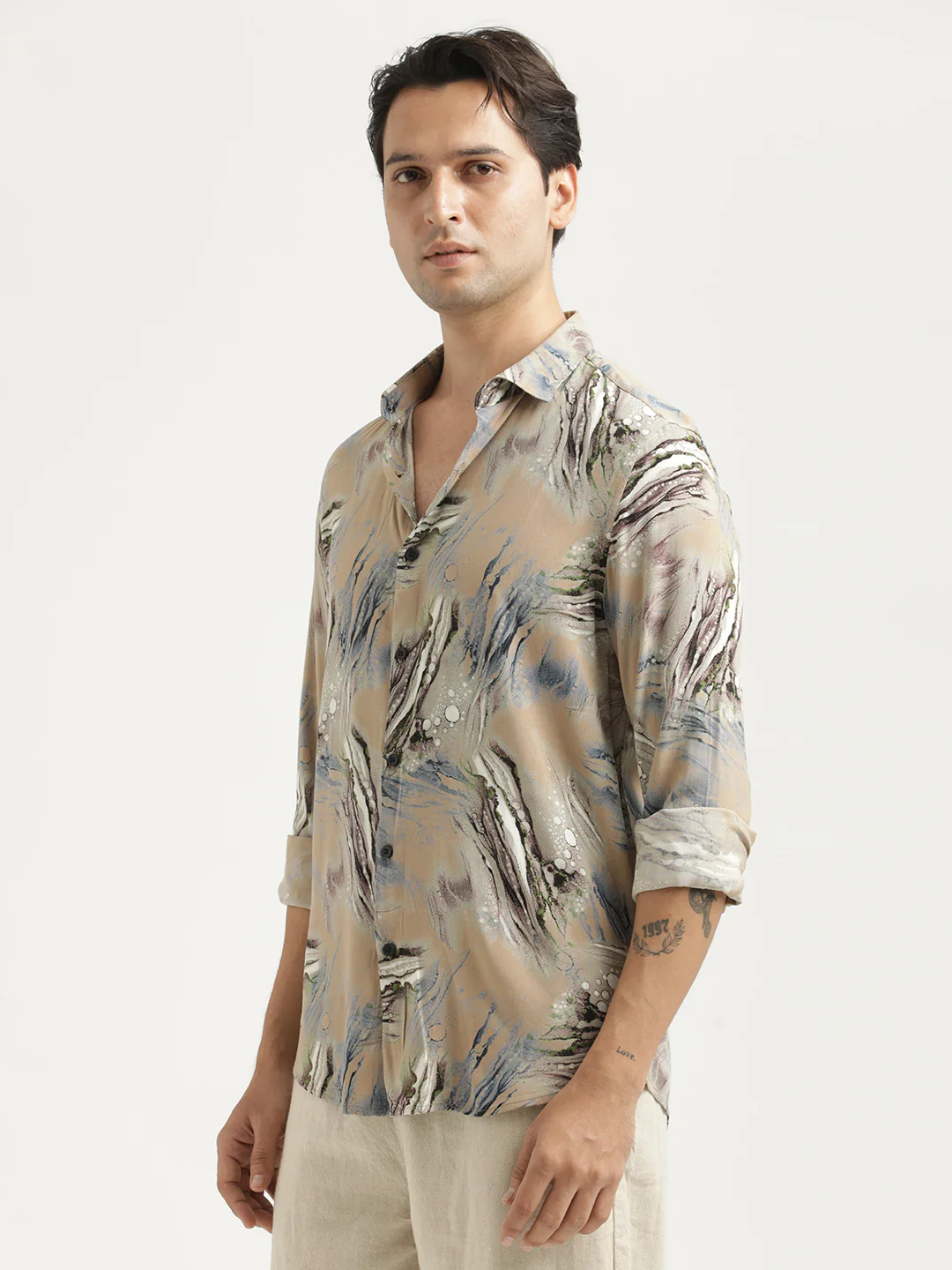 Men Printed Viscose Shirt - Image 4