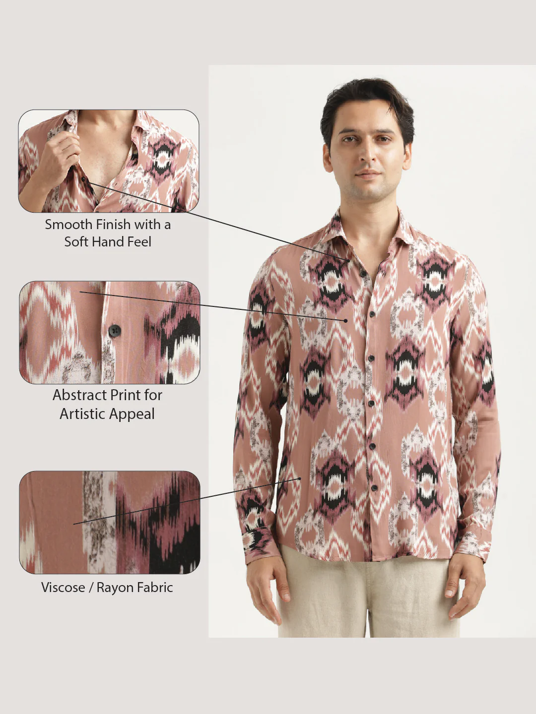 Men Printed Viscose Shirt - Image 2