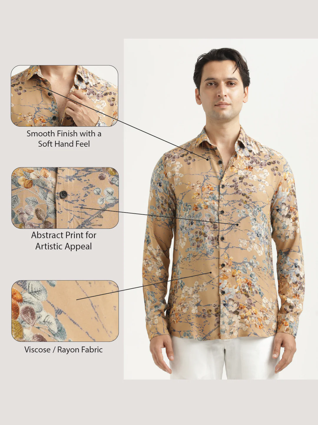 Men Printed Viscose Shirt - Image 2