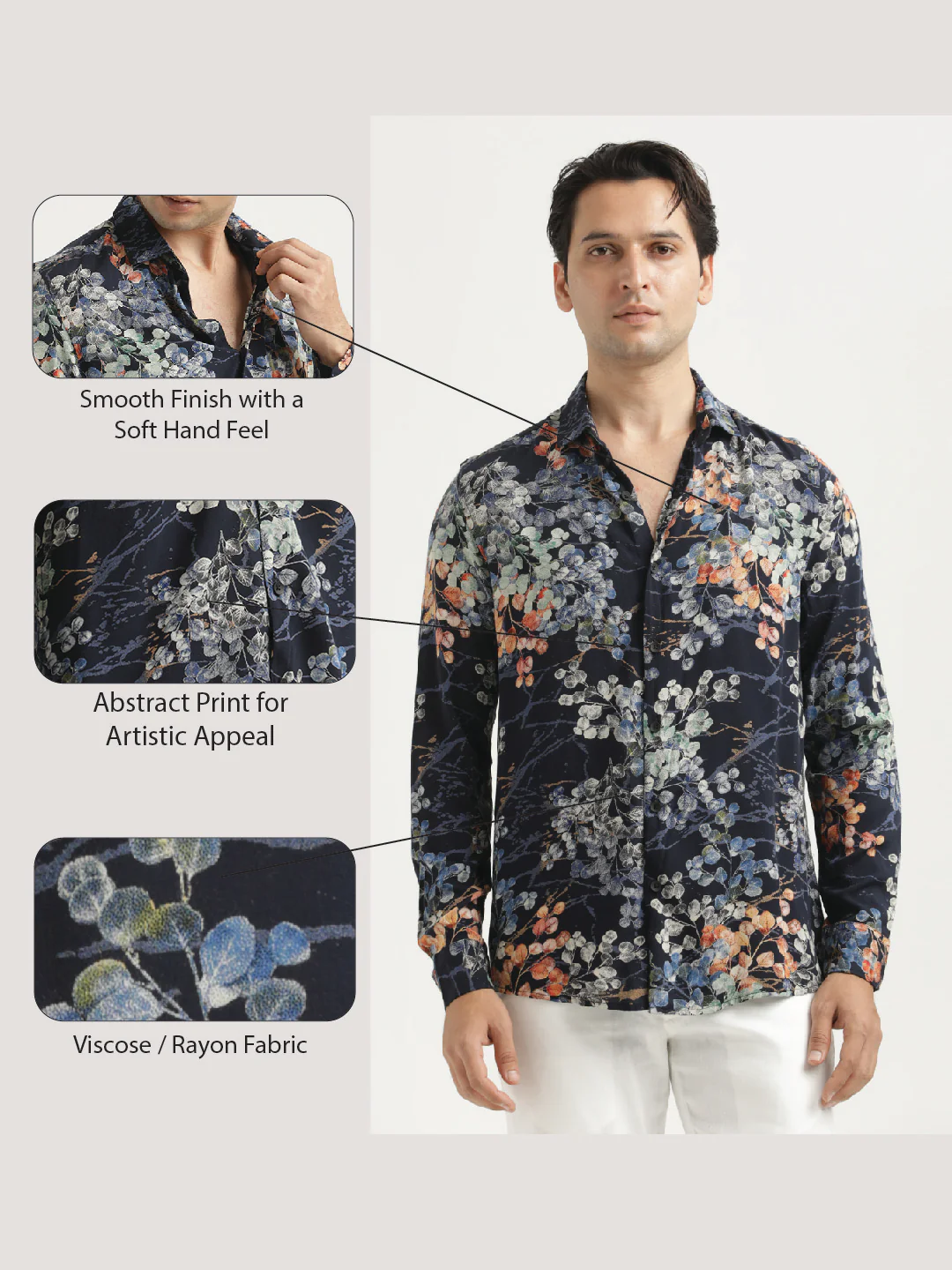 Men Printed Viscose Shirt - Image 2