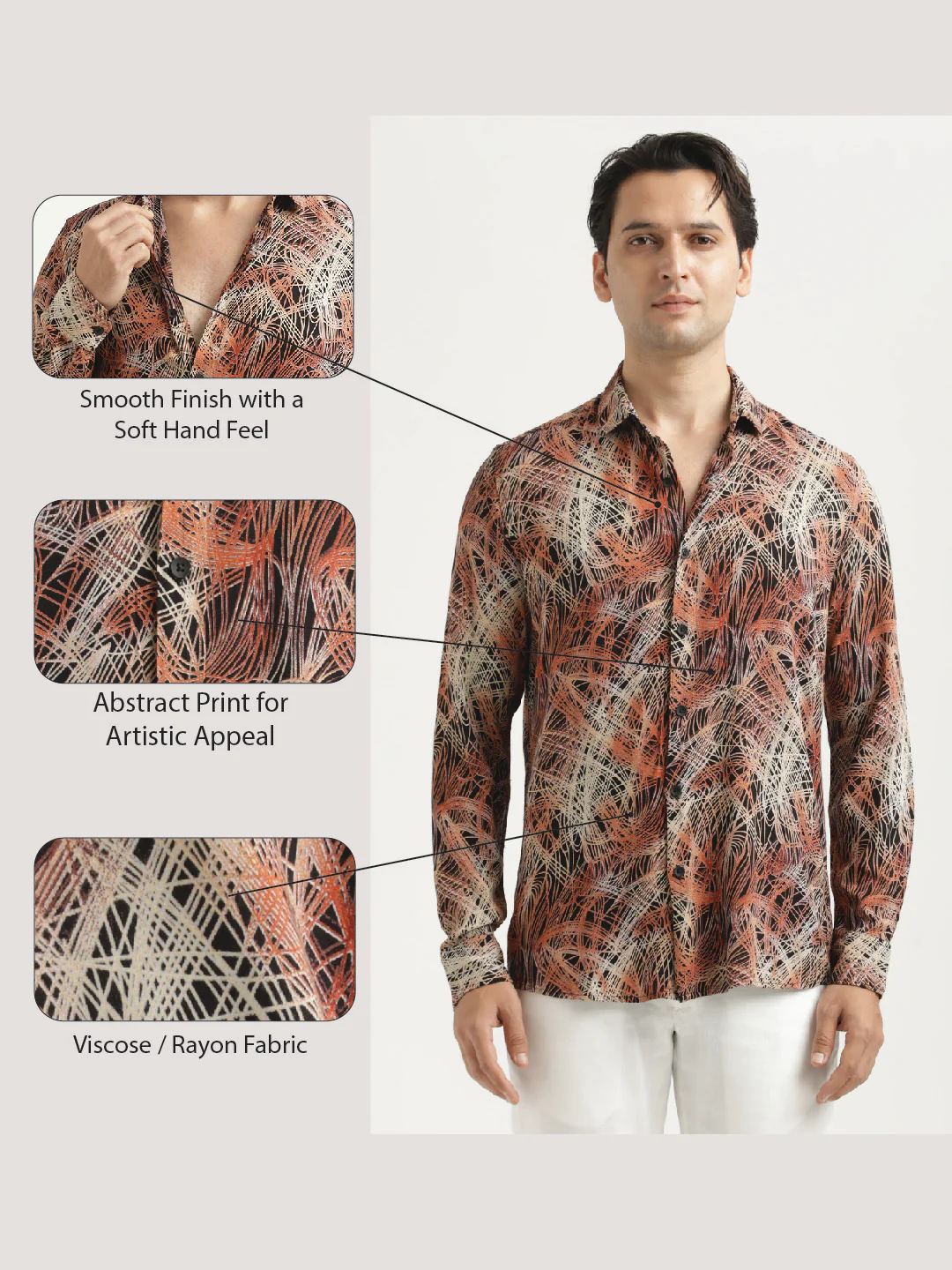 Men Printed Viscose Shirt - Image 2