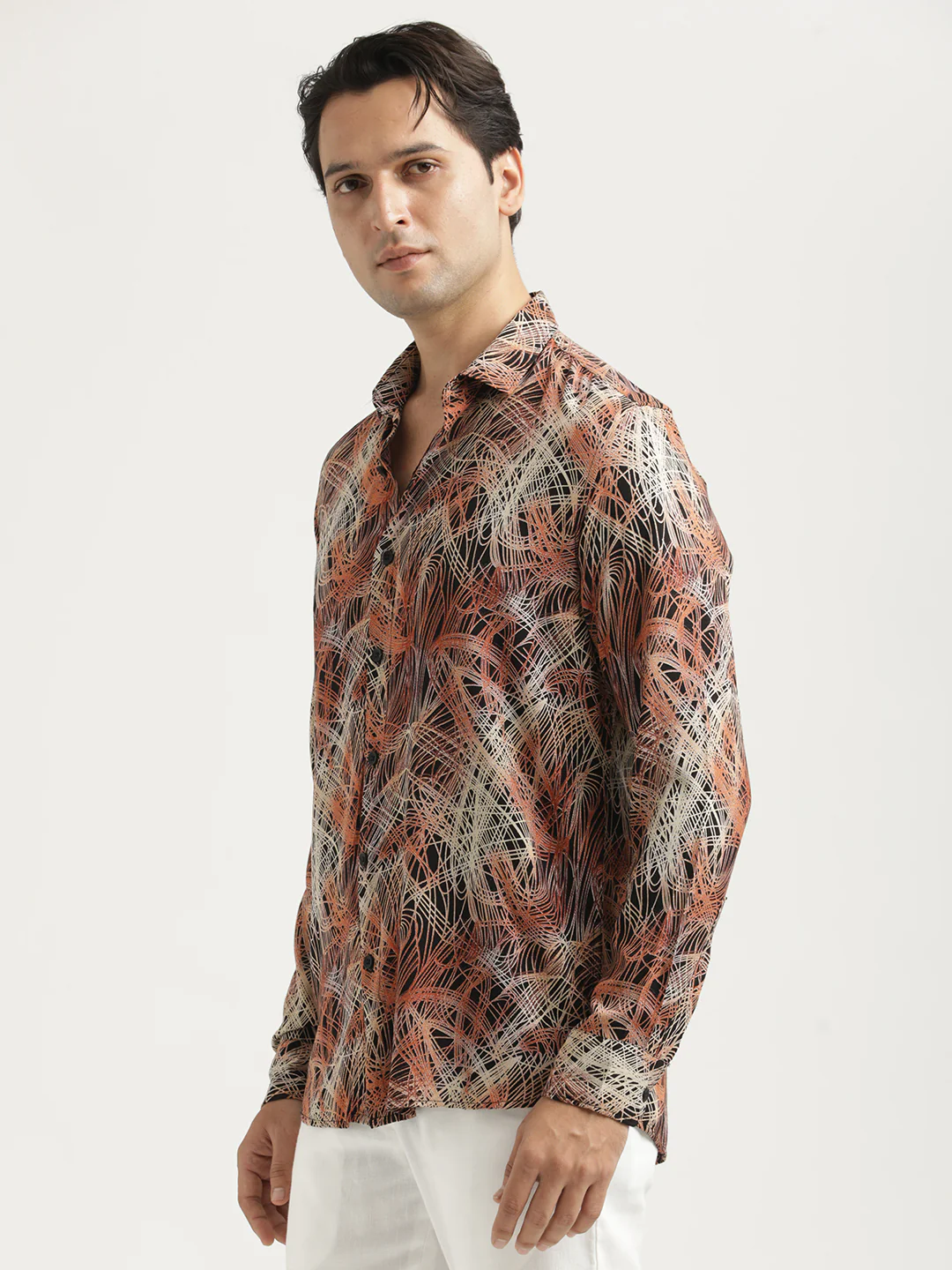 Men Printed Viscose Shirt - Image 4