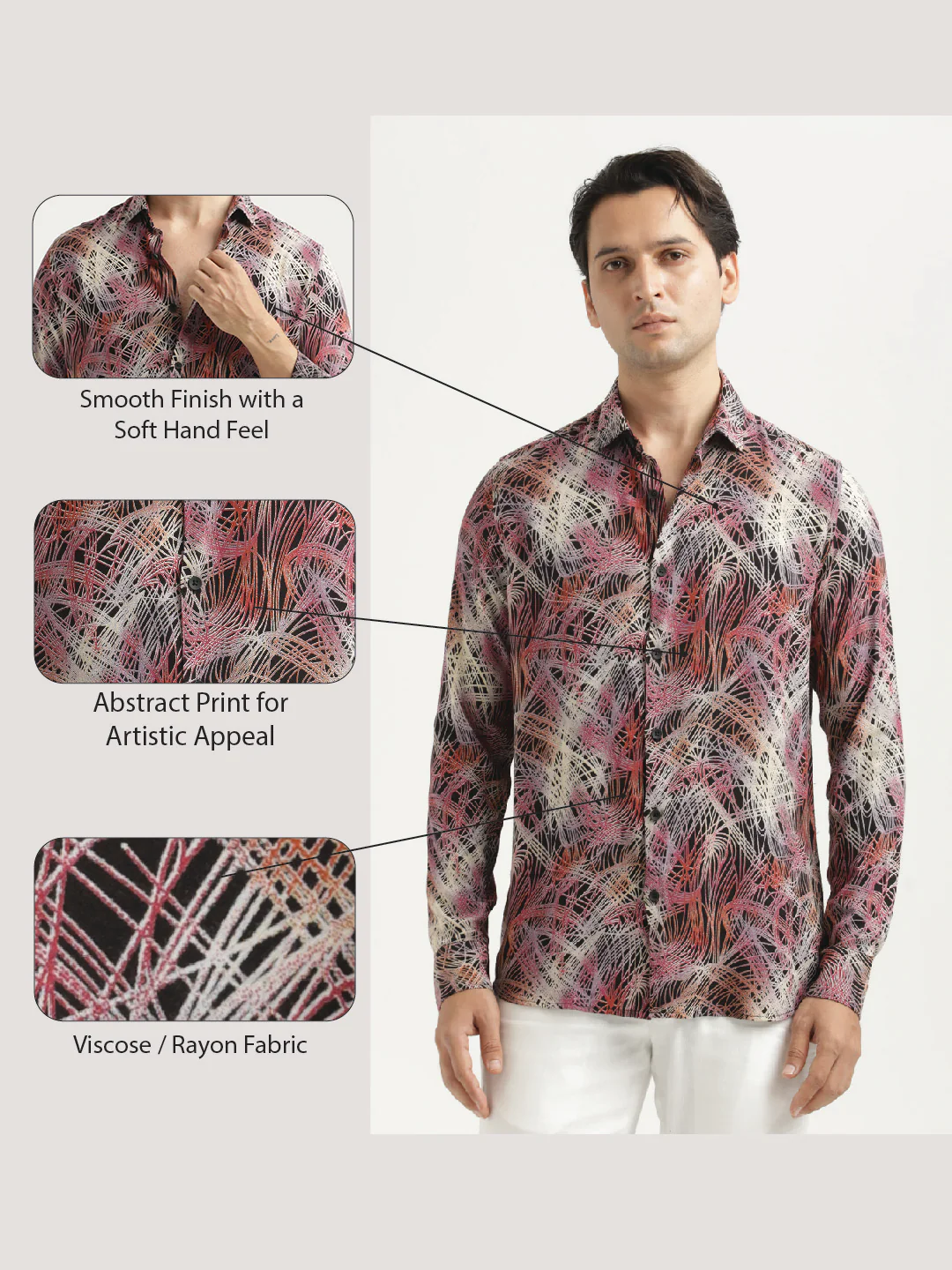 Men Printed Viscose Shirt - Image 2