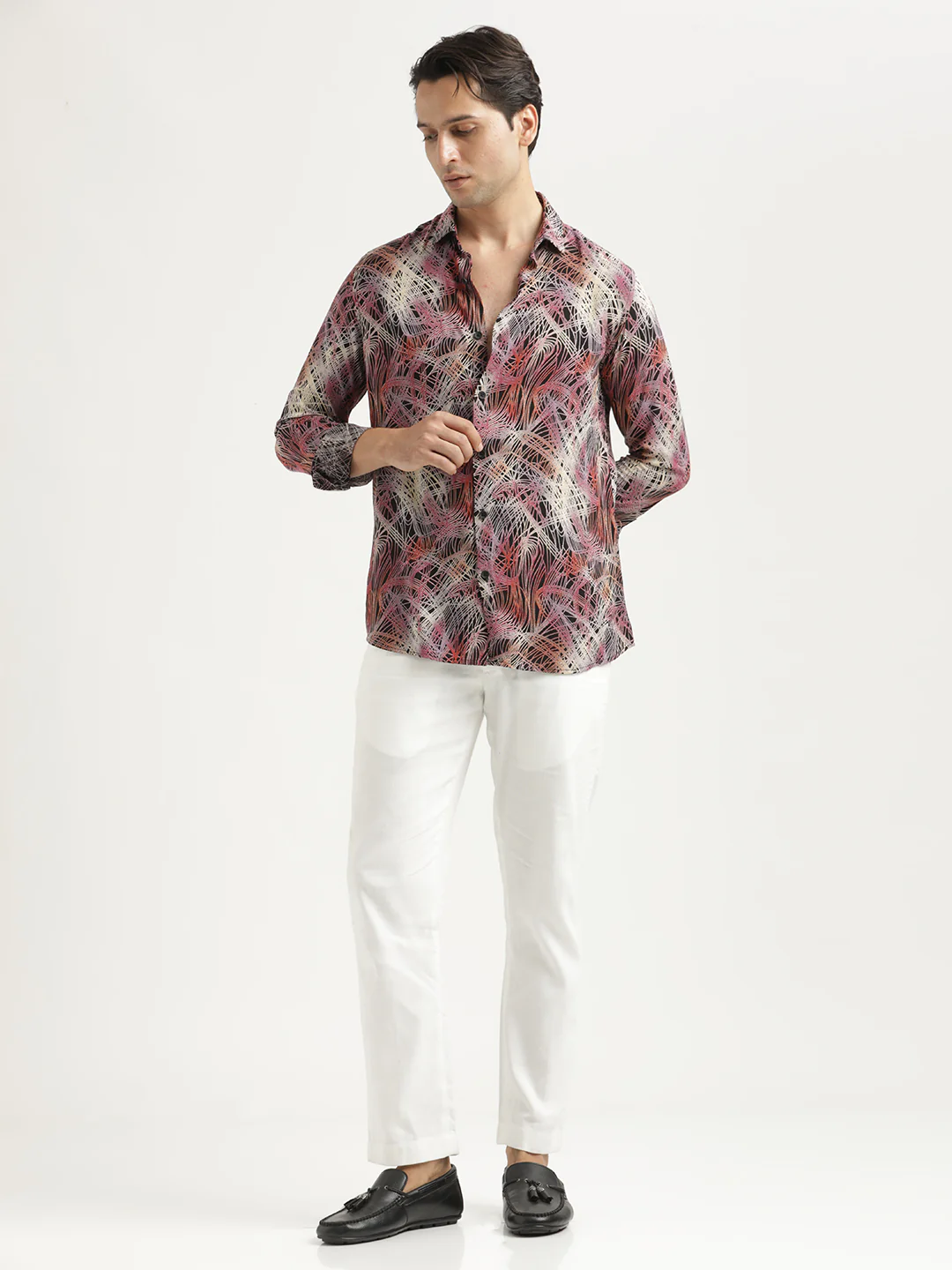 Men Printed Viscose Shirt - Image 6