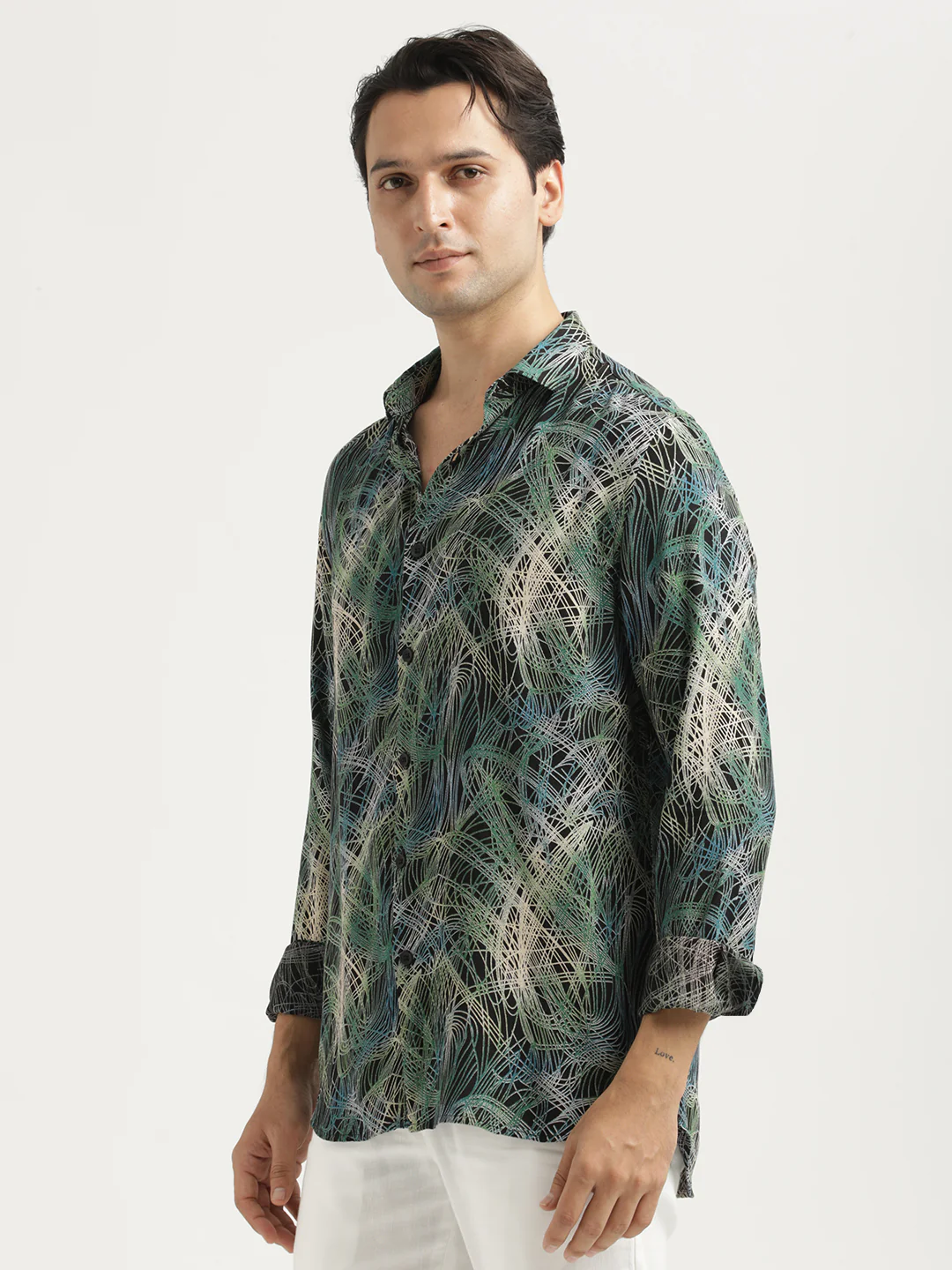Men Printed Viscose Shirt - Image 4