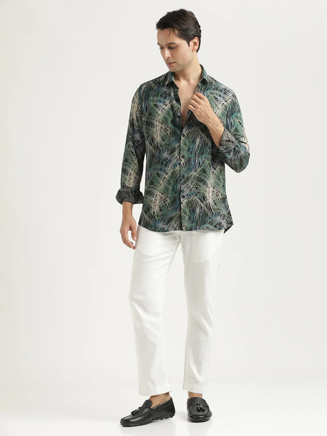 Men Printed Viscose Shirt - Image 6