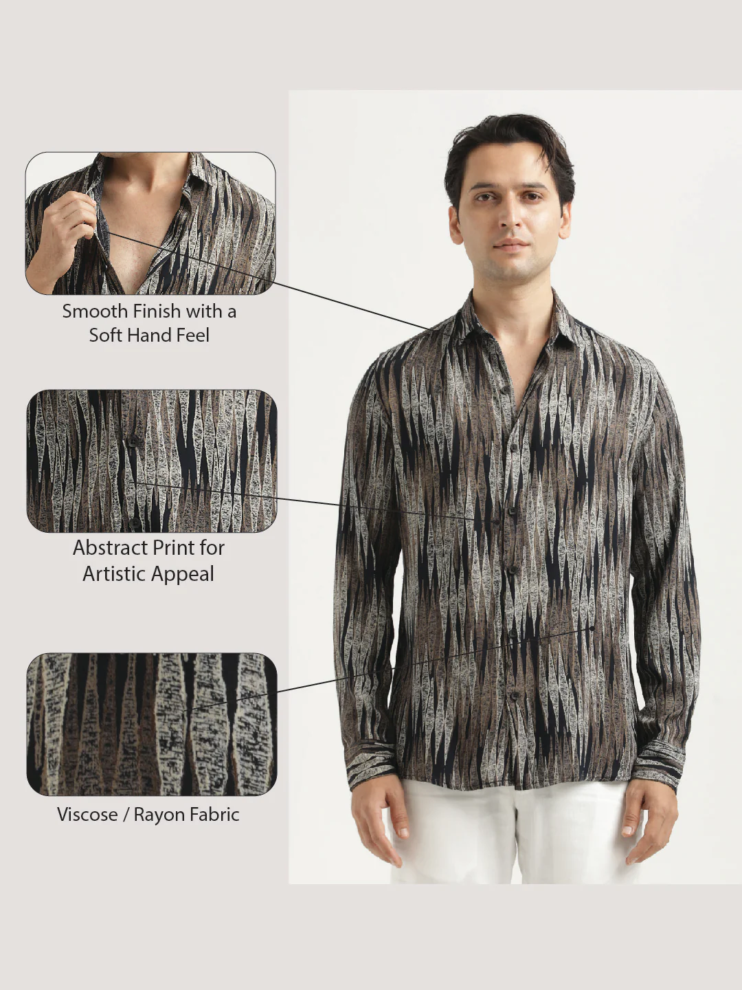 Men Printed Viscose Shirt - Image 2