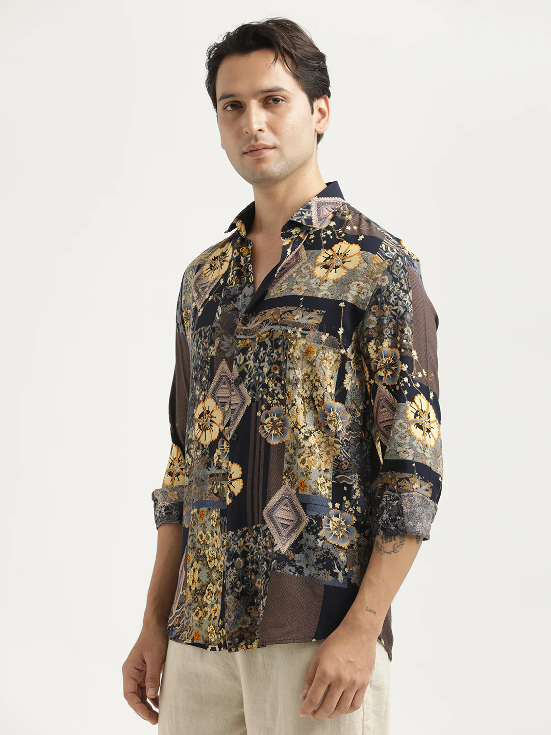 Men Printed Viscose Shirt - Image 4