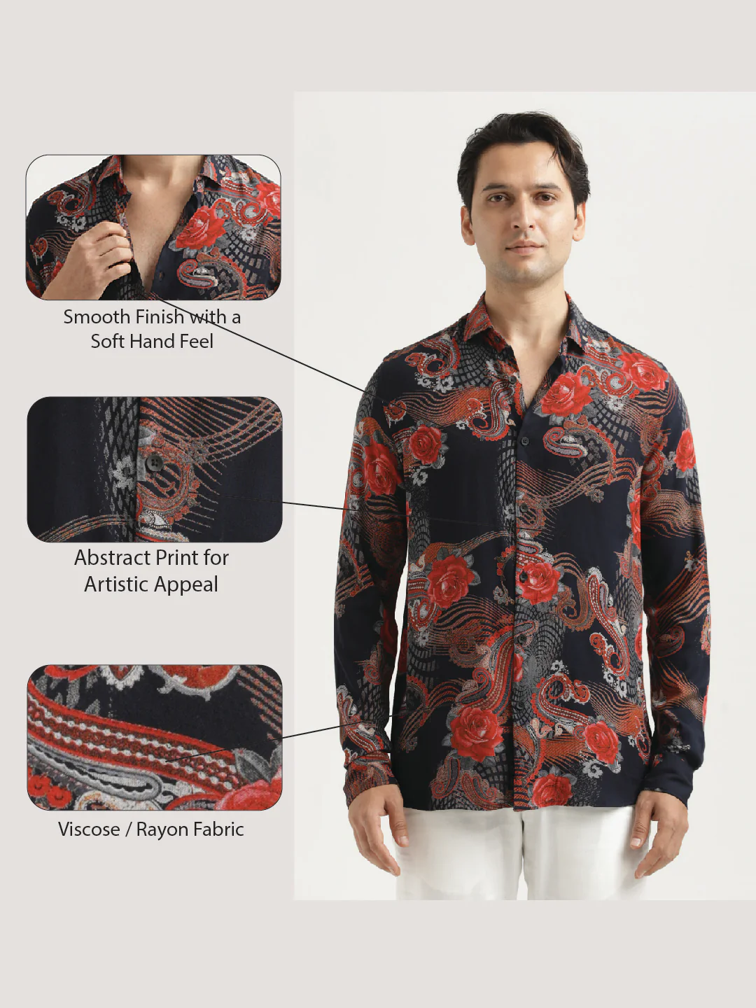 Men Printed Viscose Shirt - Image 2