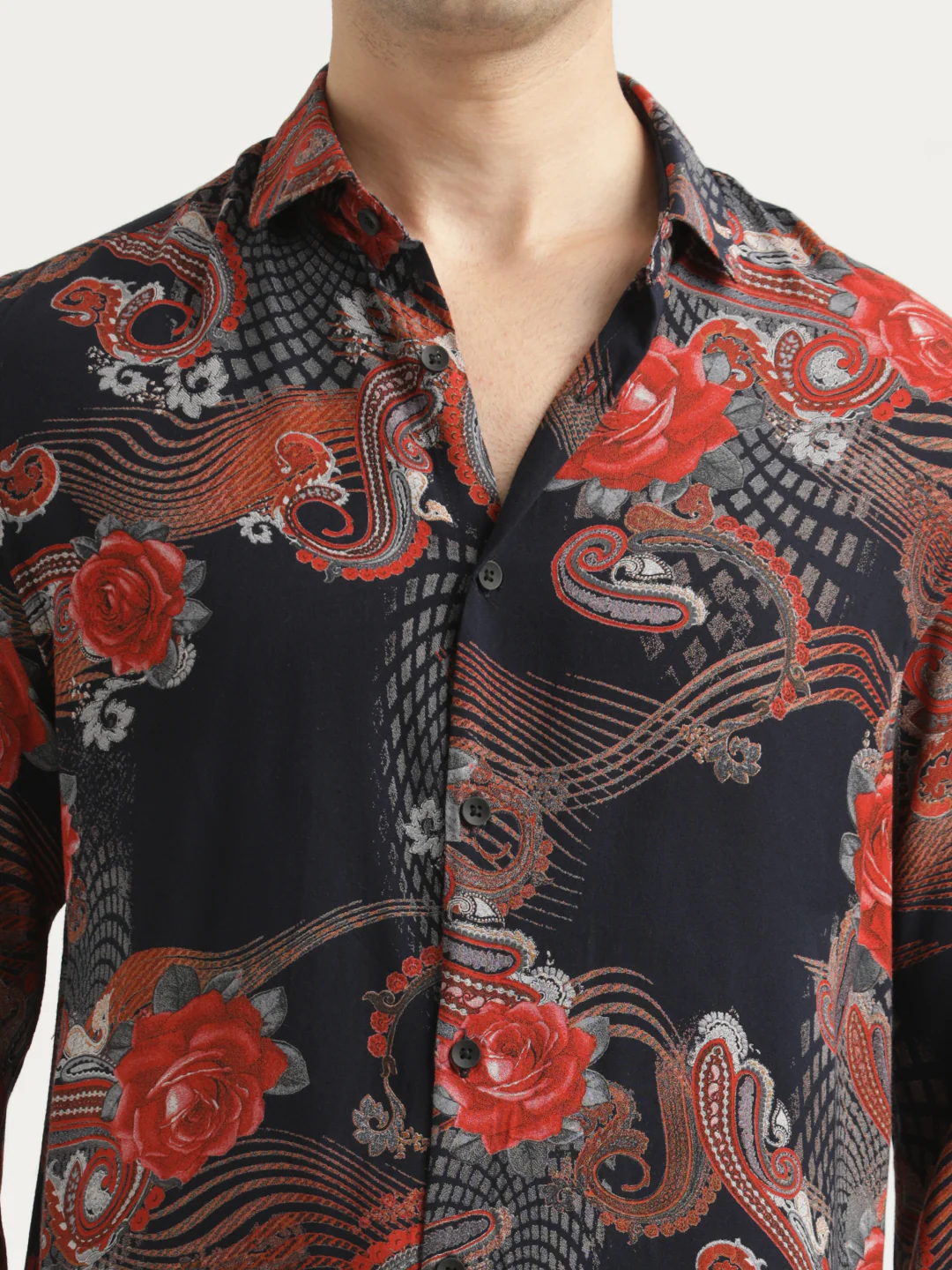 Men Printed Viscose Shirt - Image 5
