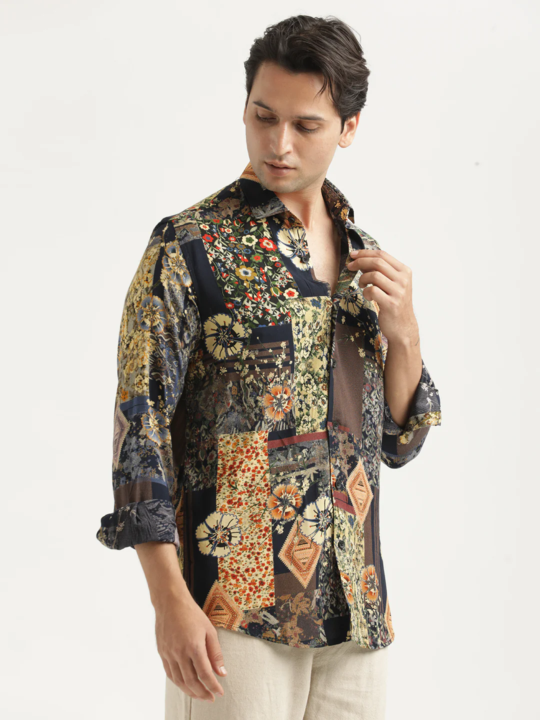 Men Printed Viscose Shirt - Image 4
