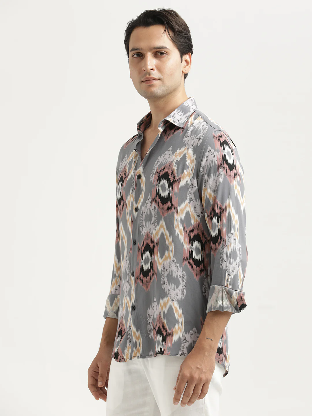 Men Printed Viscose Shirt - Image 4