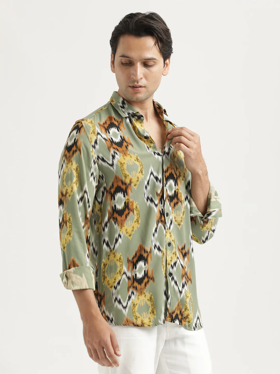 Men Printed Viscose Shirt - Image 6