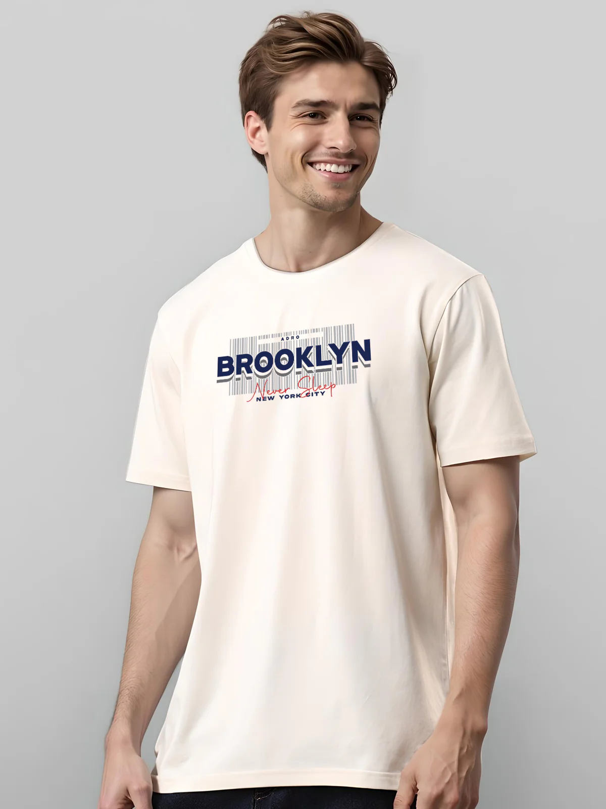 Men Printed White T-Shirt - Image 3