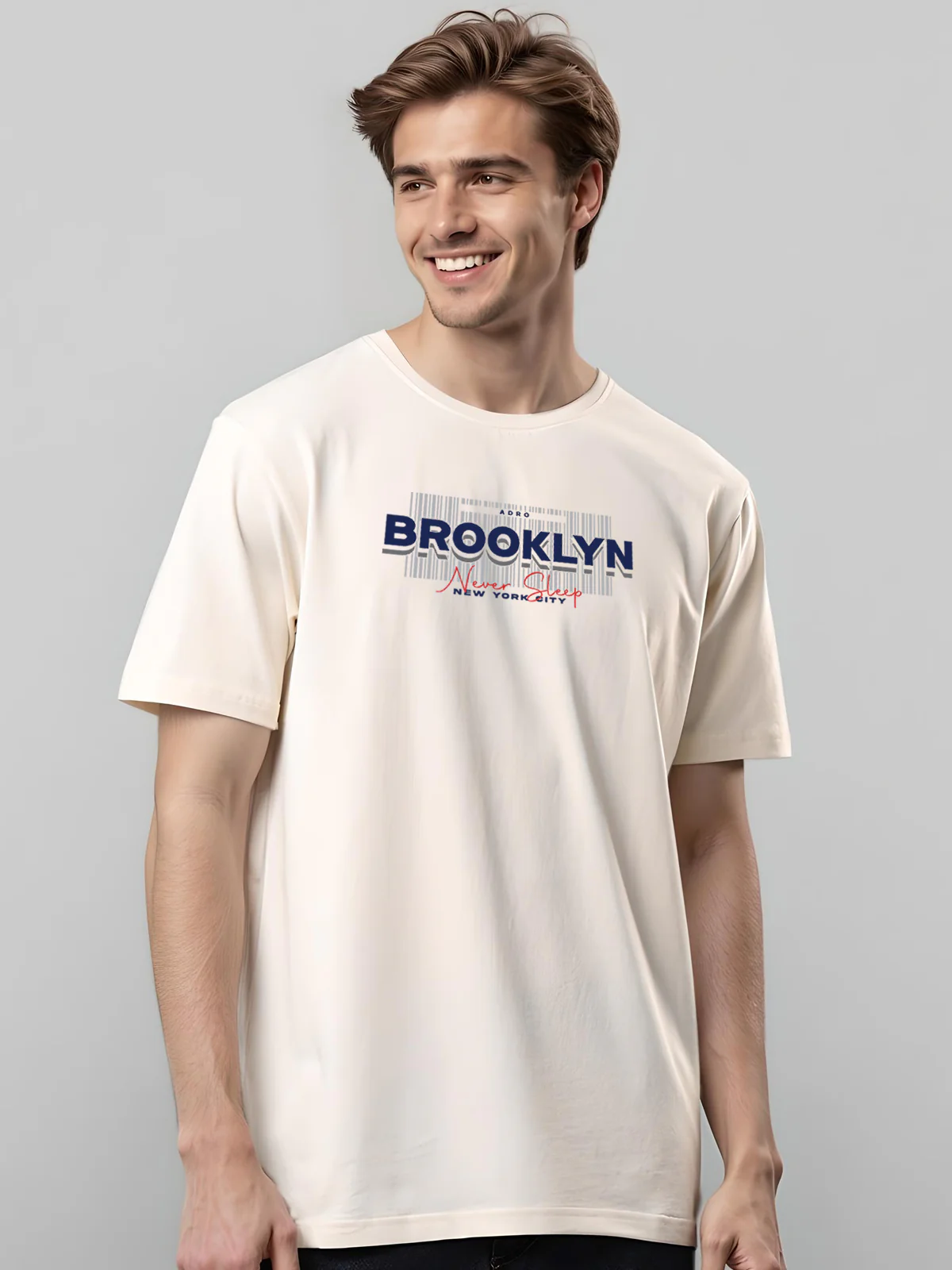 Men Printed White T-Shirt - Image 5