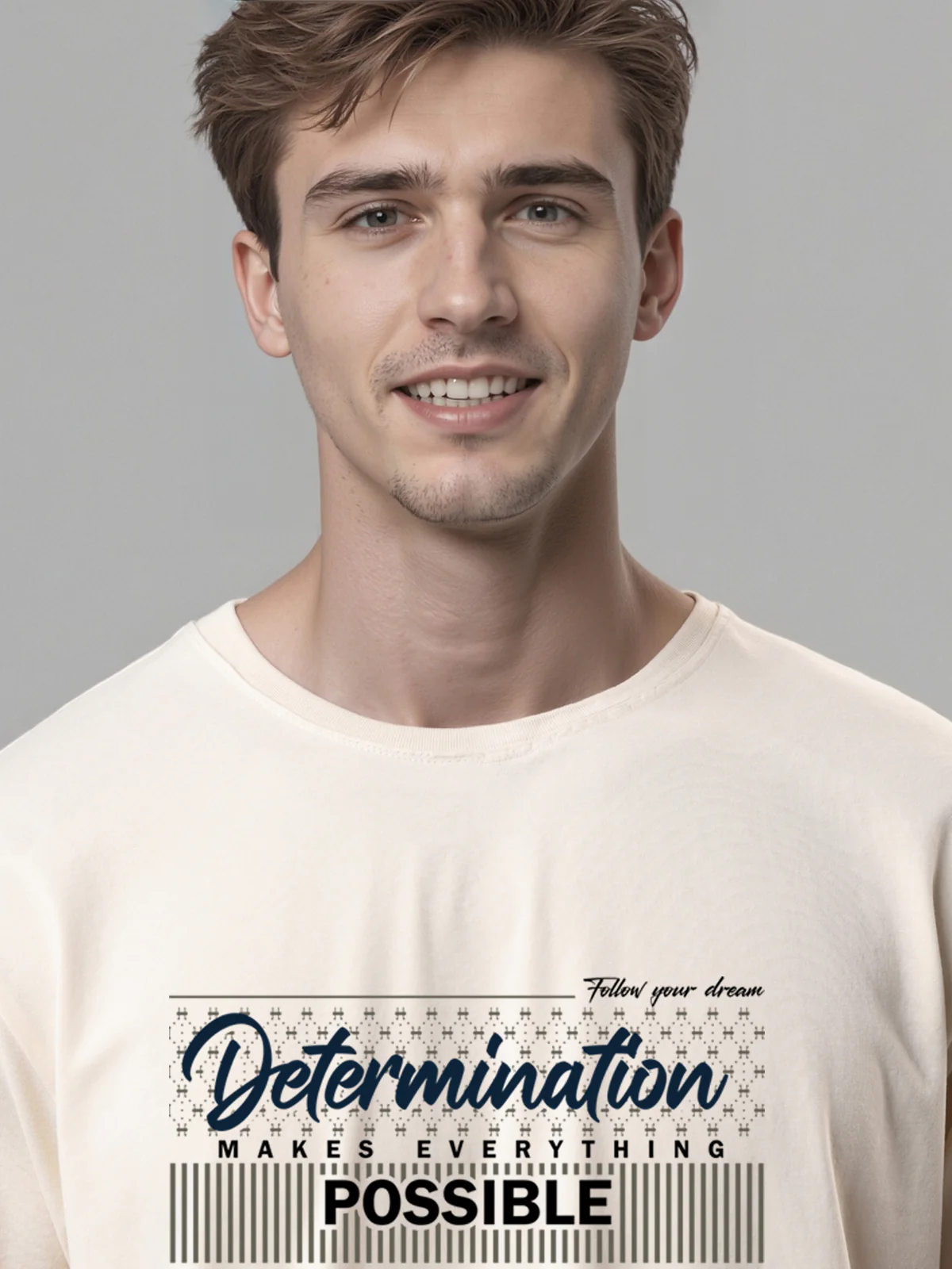 Men Printed White T-Shirt - Image 2