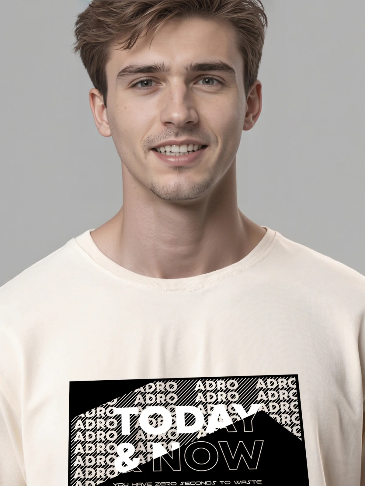 Men Printed White T-Shirt - Image 2