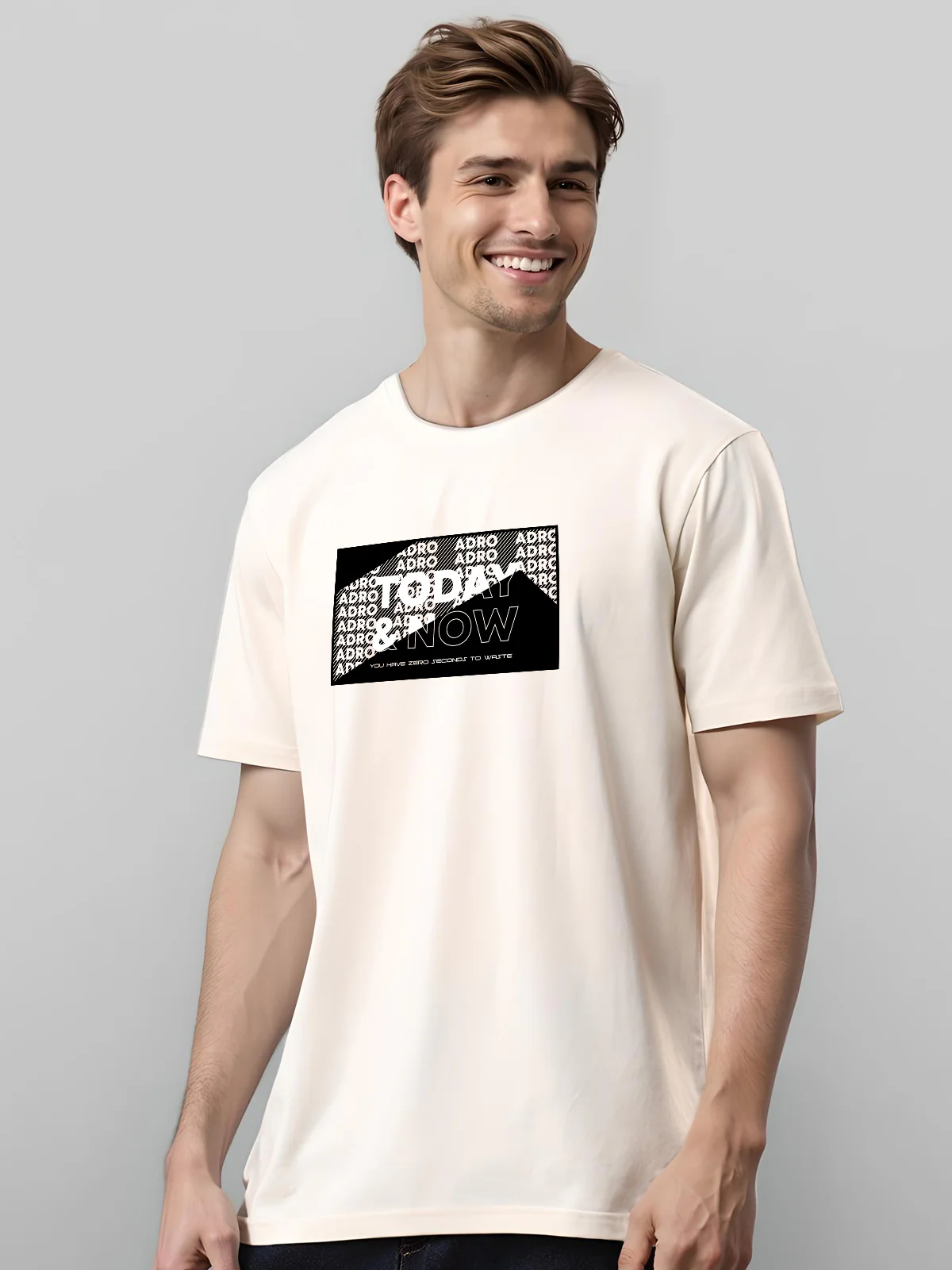 Men Printed White T-Shirt - Image 3