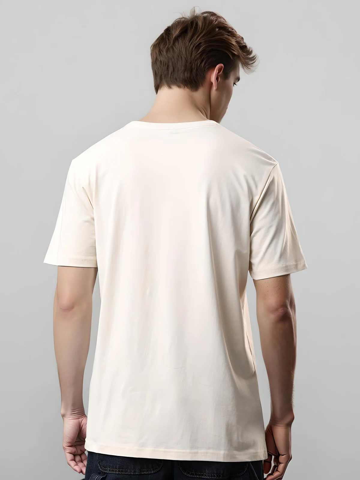 Men Printed White T-Shirt - Image 4