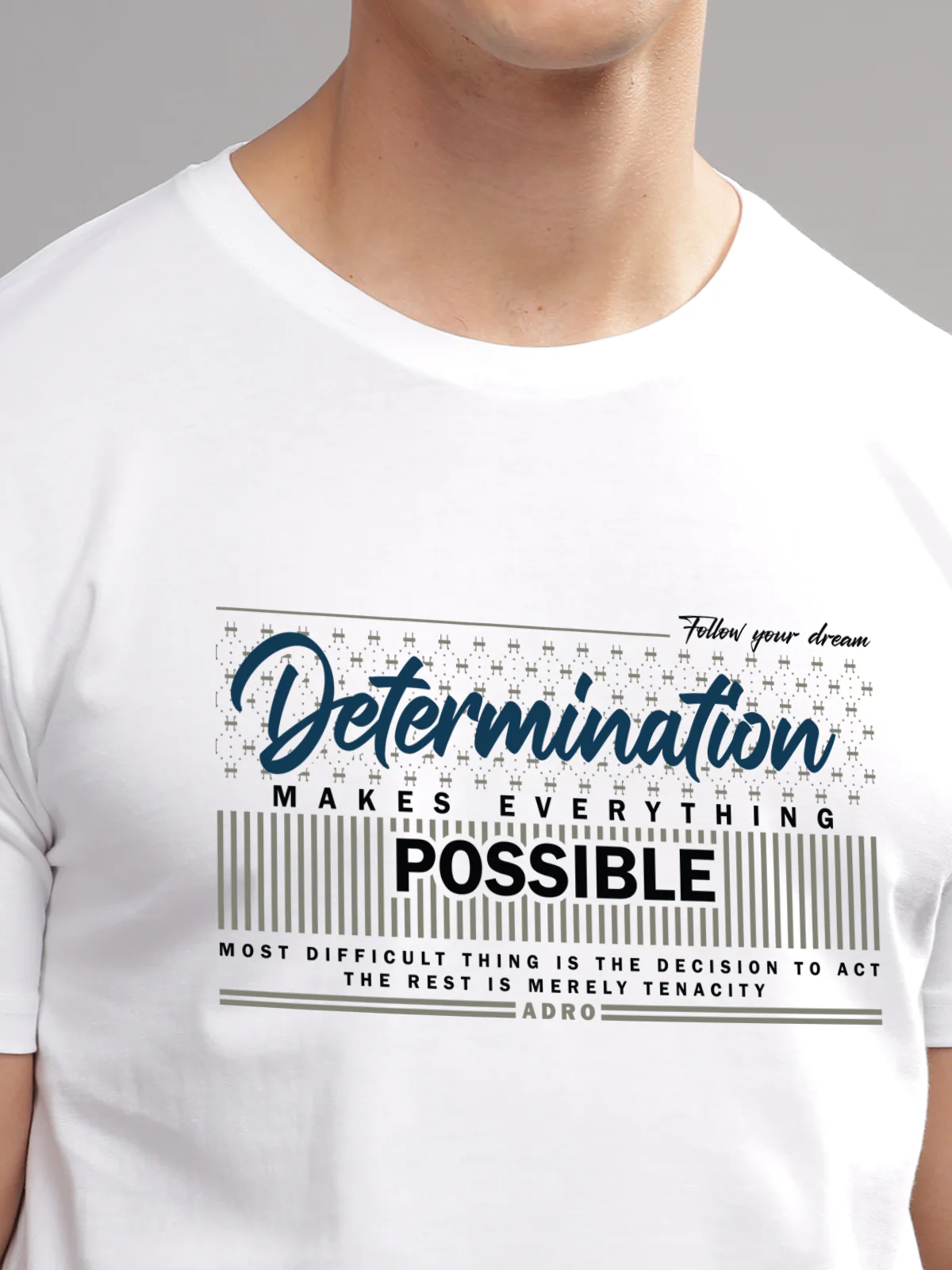 Men Printed White T Shirt - Image 2