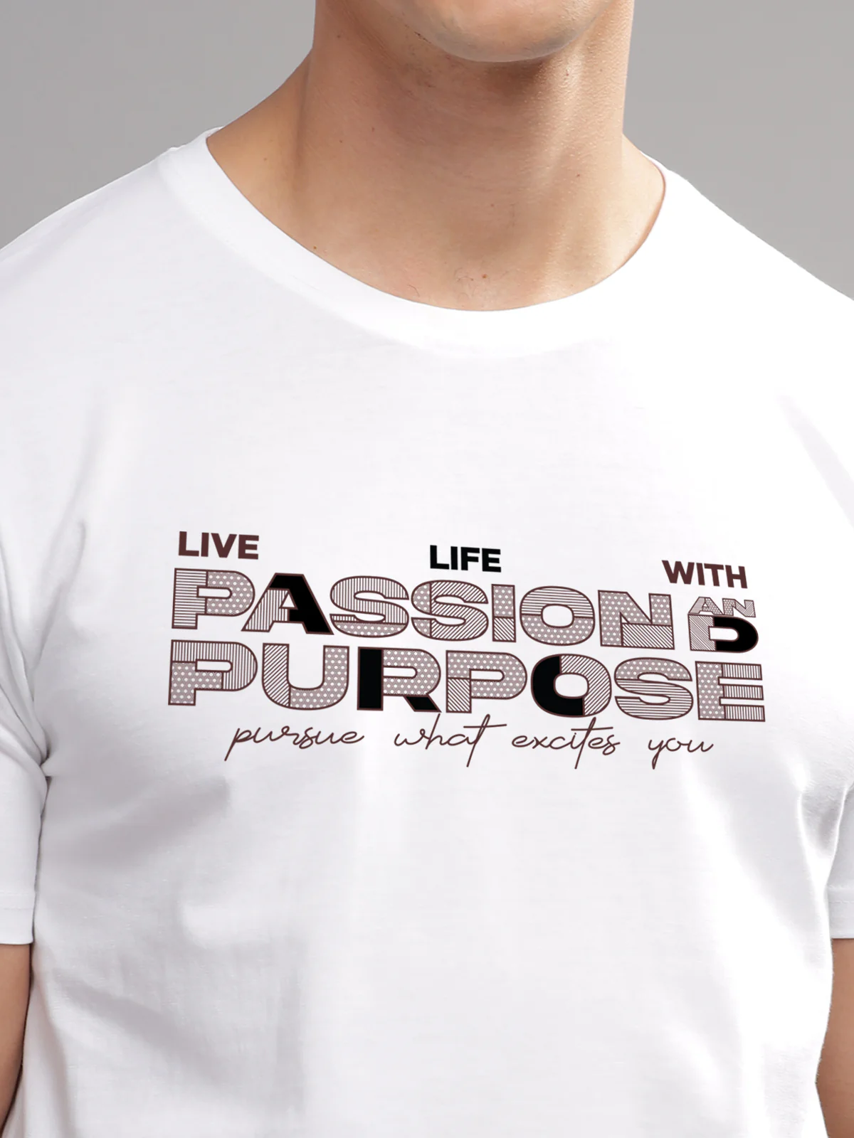Men Printed White T Shirt - Image 2
