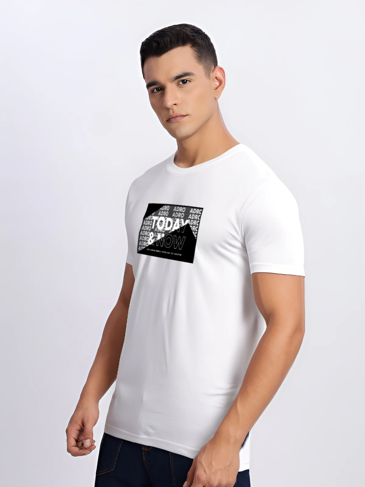Men Printed White T Shirt - Image 5