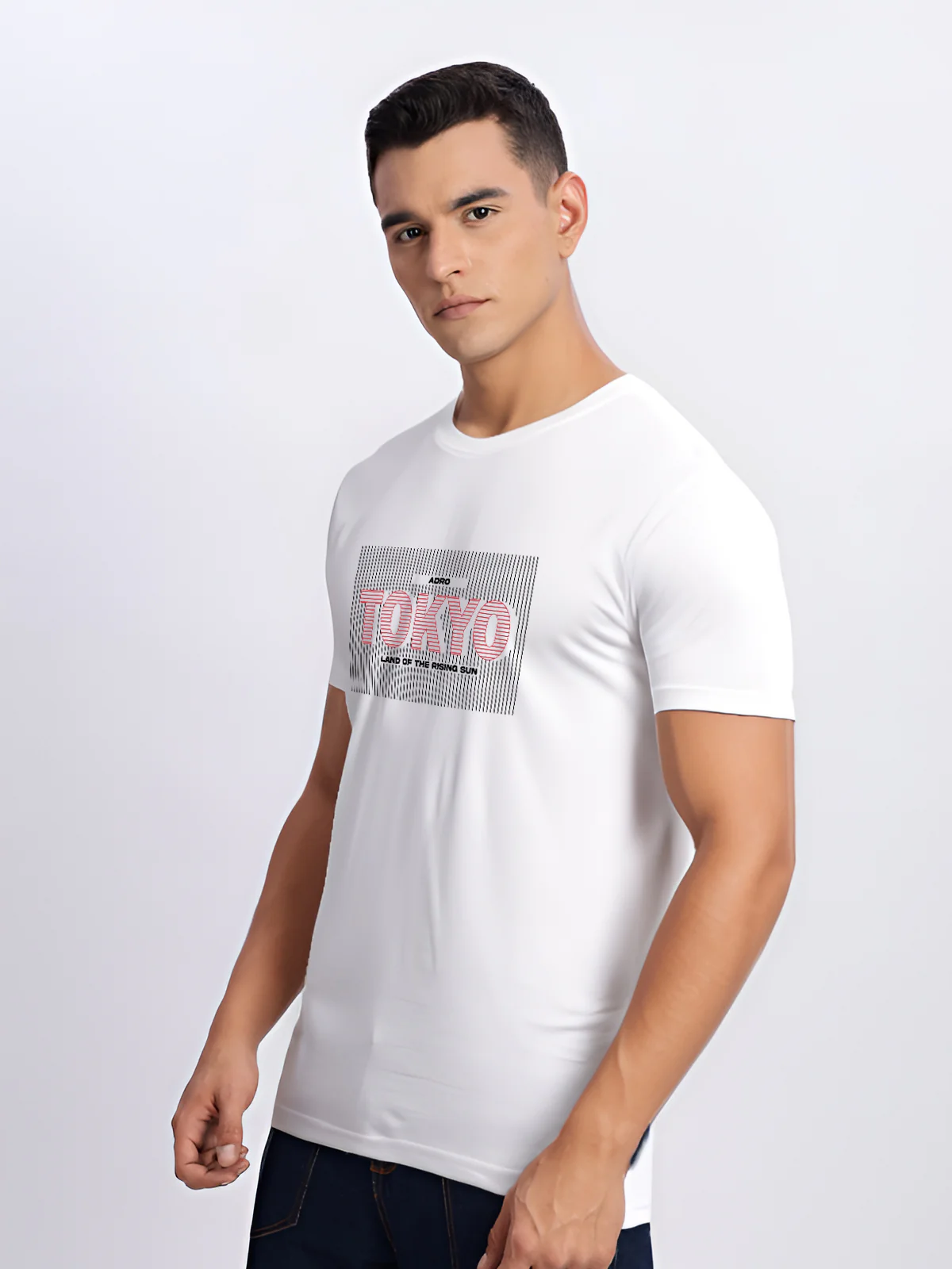 Men Printed White T Shirt - Image 5