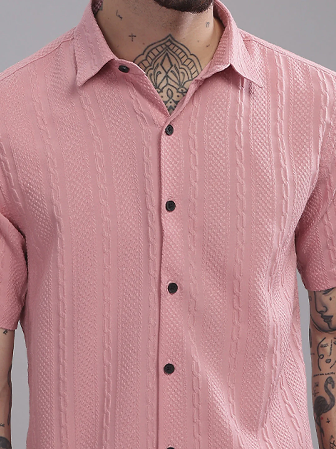 Men Purau Blue Floral Linen Shirt - Image 8