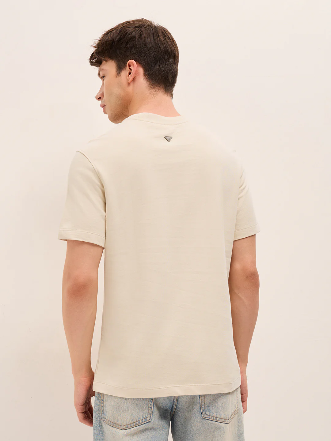 Men Pure Cotton Crew Neck T-Shirt - Image 2