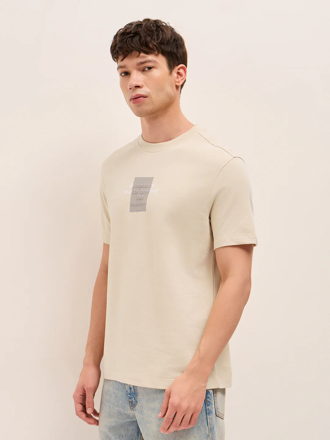 Men Pure Cotton Crew Neck T-Shirt - Image 3